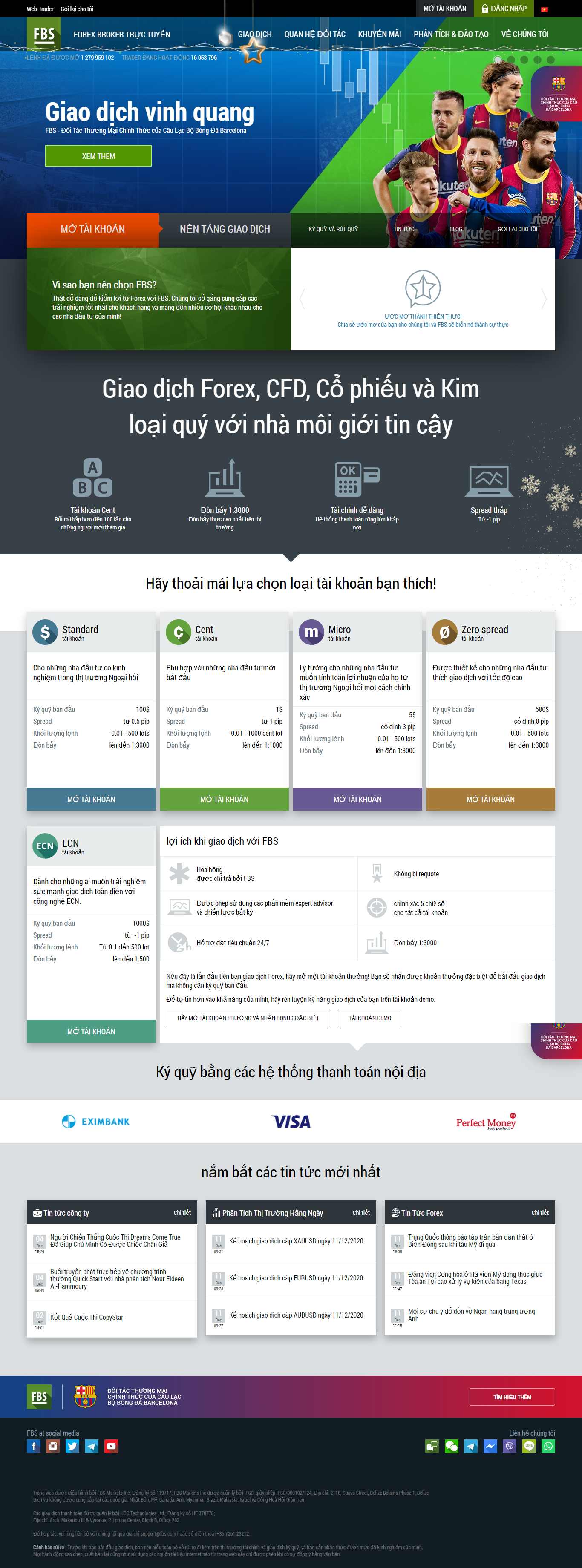 Thiết kế Web chứng khoán forex vnfbs.com