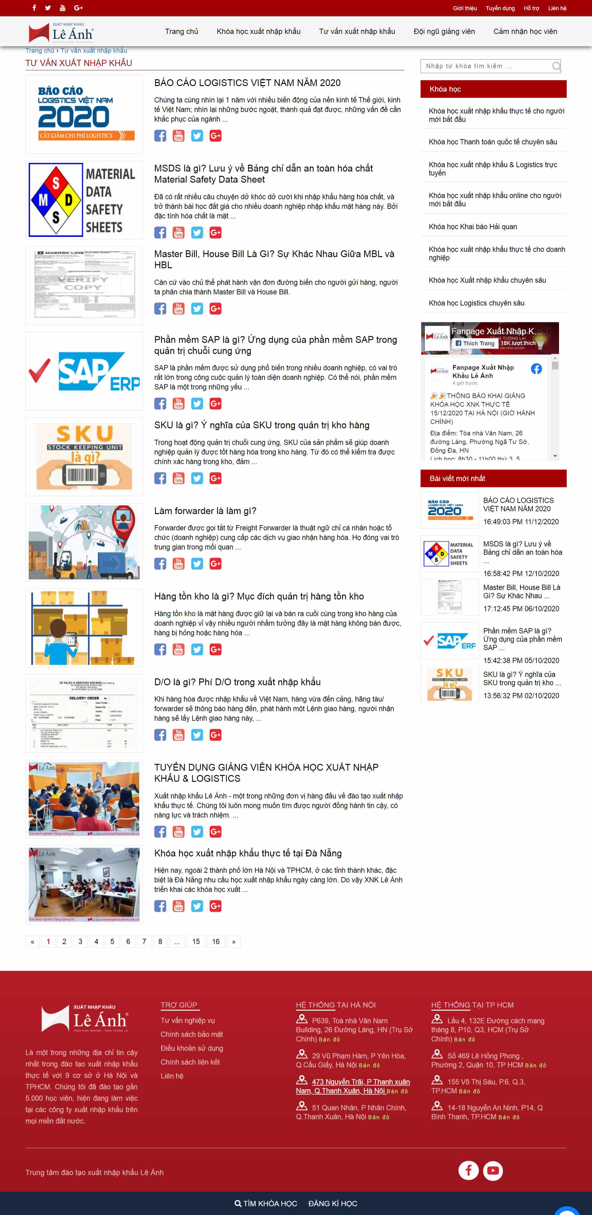 Thiết kế Web xuất nhập khẩu xuatnhapkhauleanh.edu.vn