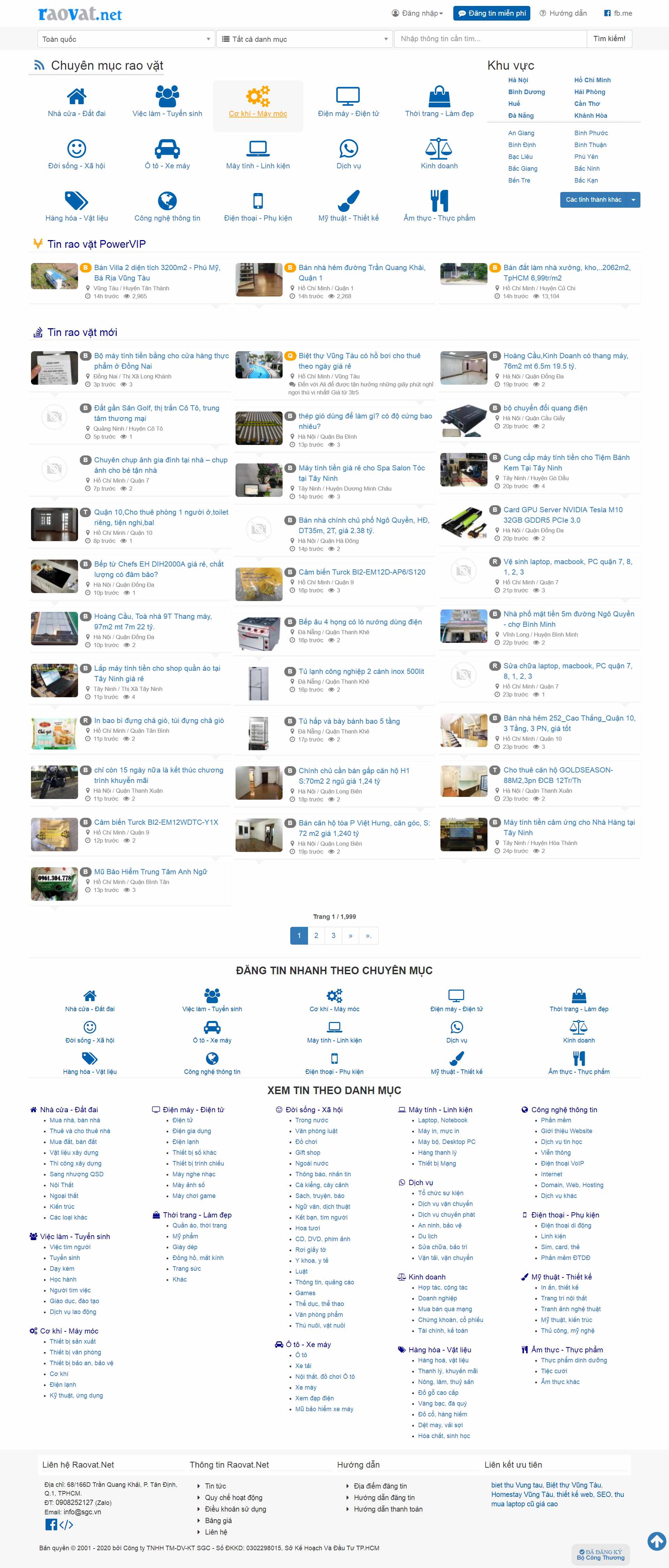 Thiết kế Web rao vặt Đấu giá raovat.net