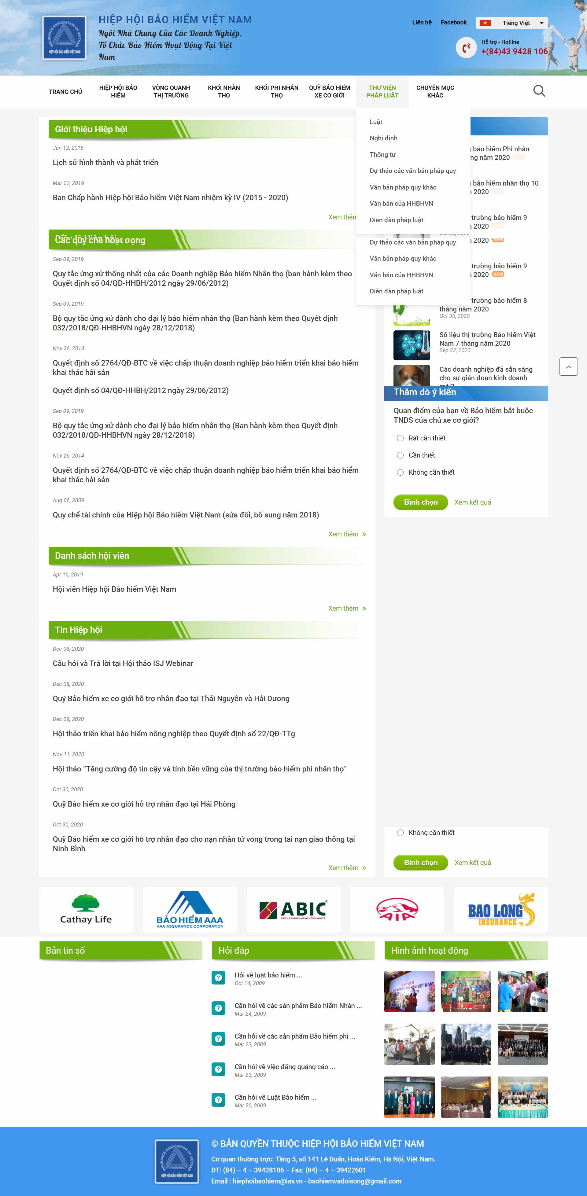 Thiết kế Web tổ chức hiệp hội iav.vn