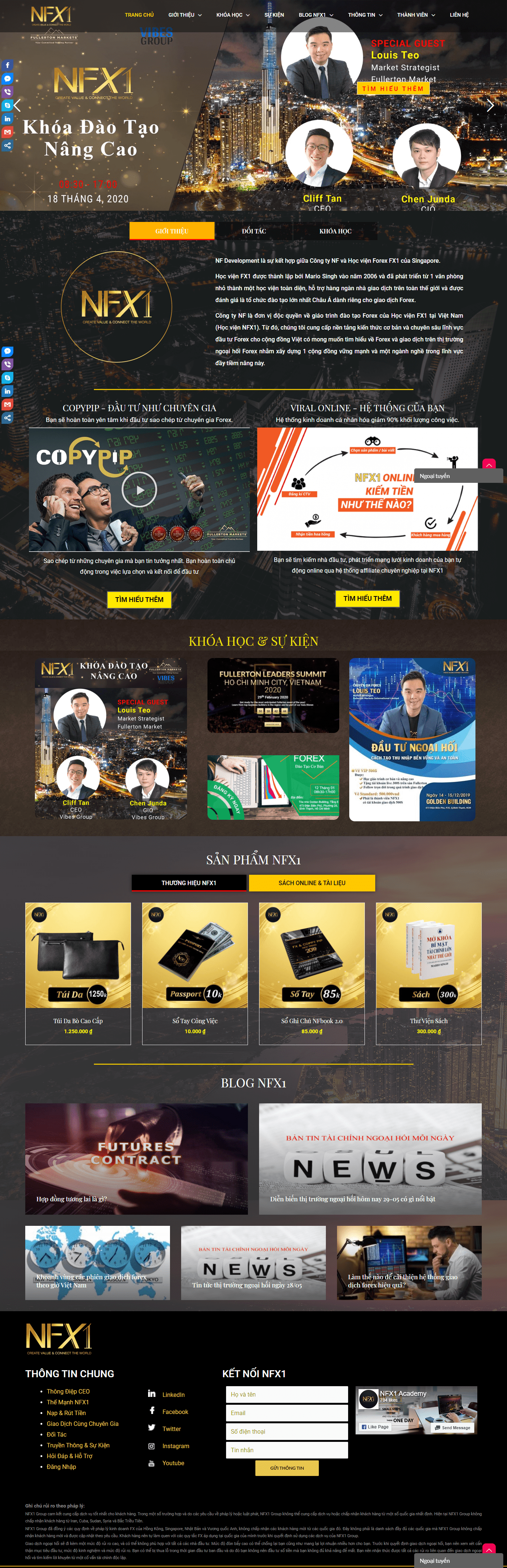 Thiết kế Web chứng khoán forex nfx1group.com