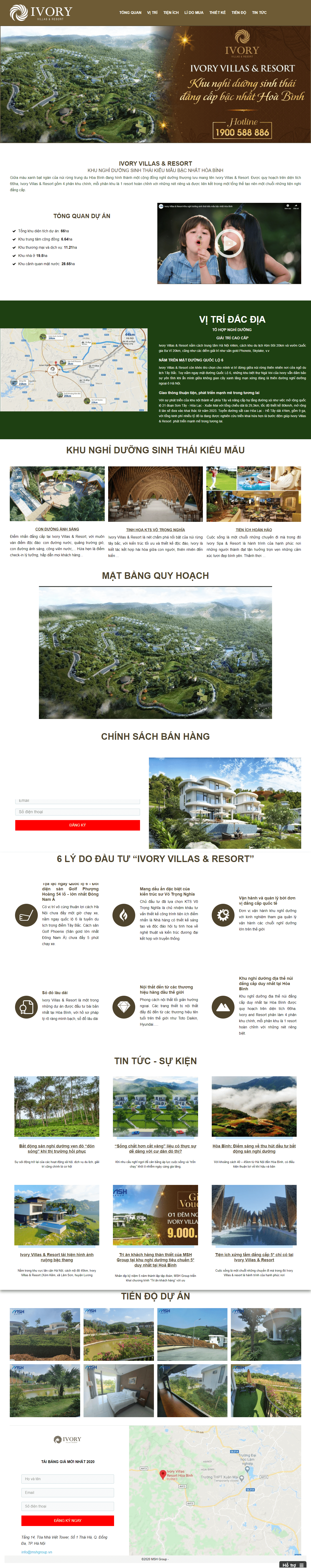 Thiết kế Web nghỉ dưỡng resort ivoryvillas.com.vn
