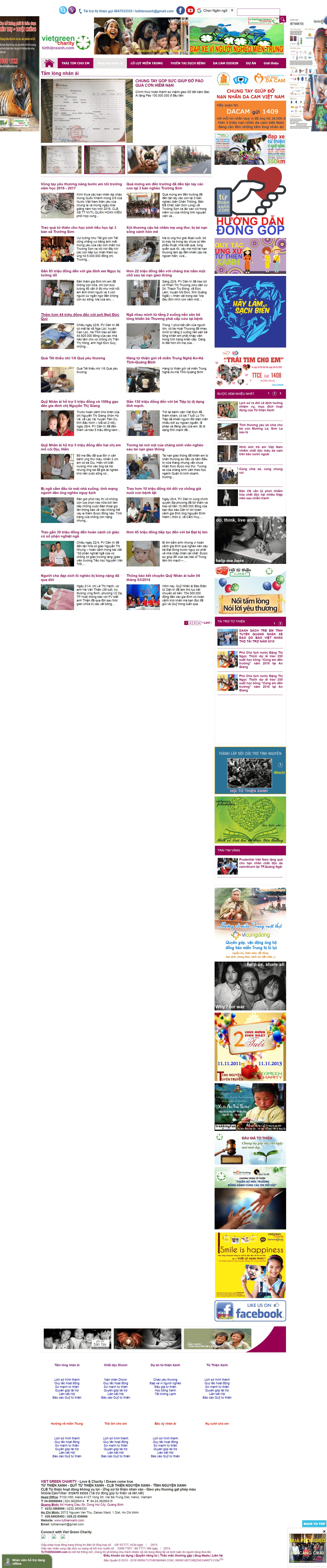 Thiết kế Web từ thiện chùa chiền tuthienxanh.com