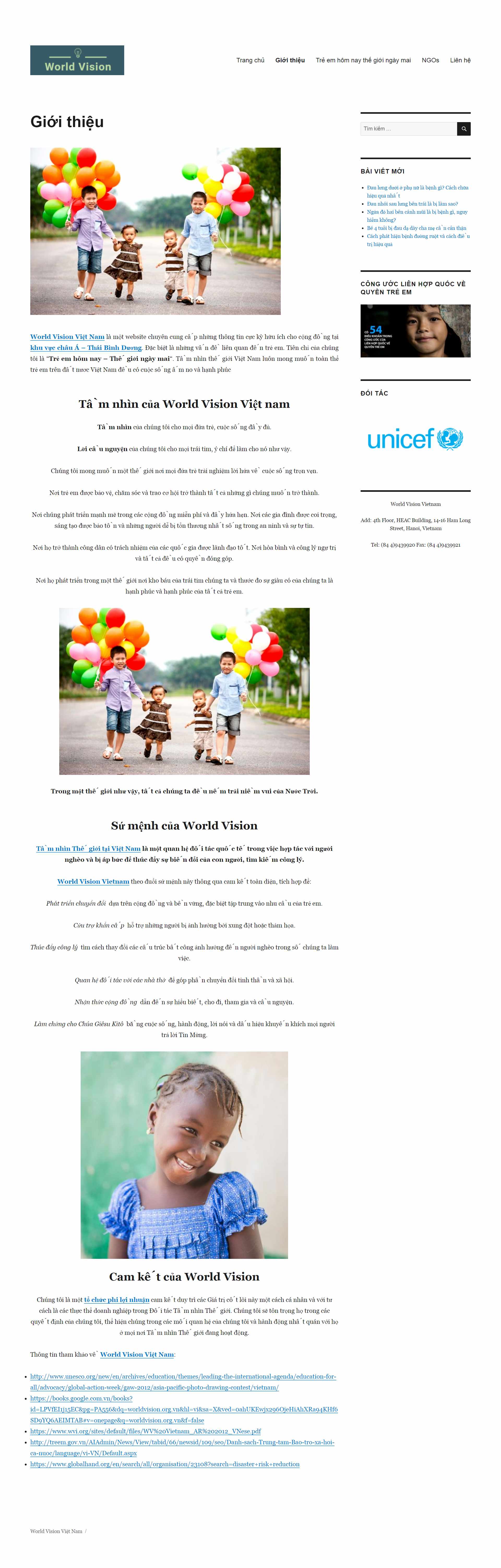 Thiết kế Web từ thiện chùa chiền worldvision.org.vn