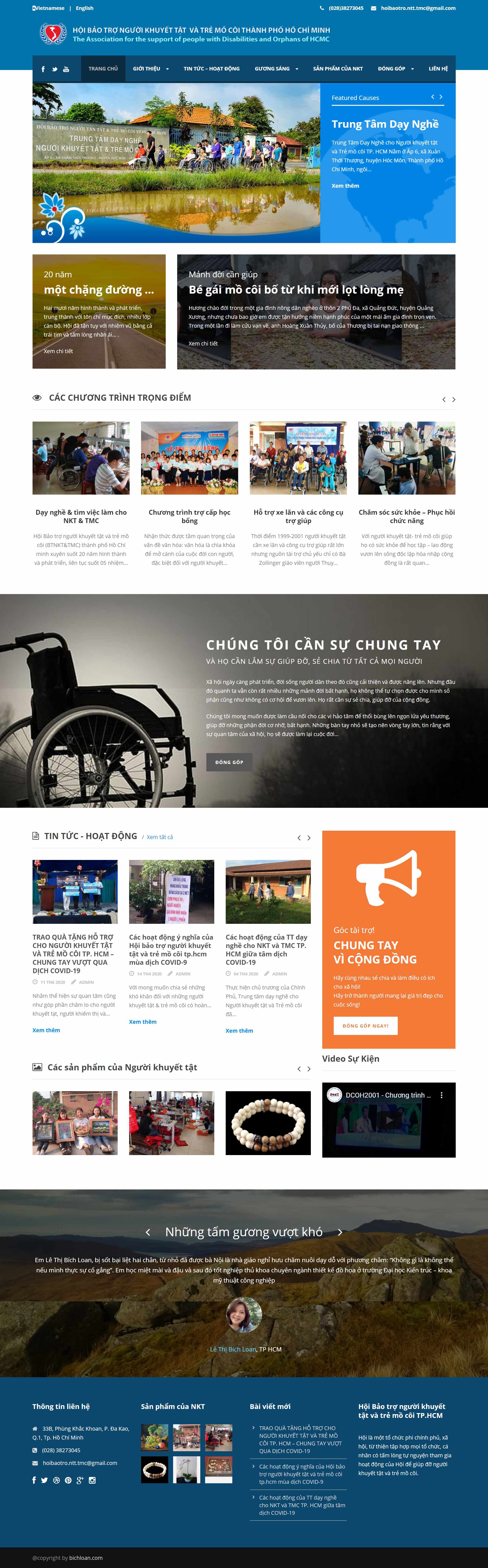 Thiết kế Web từ thiện chùa chiền nguoikhuyettathcm.org