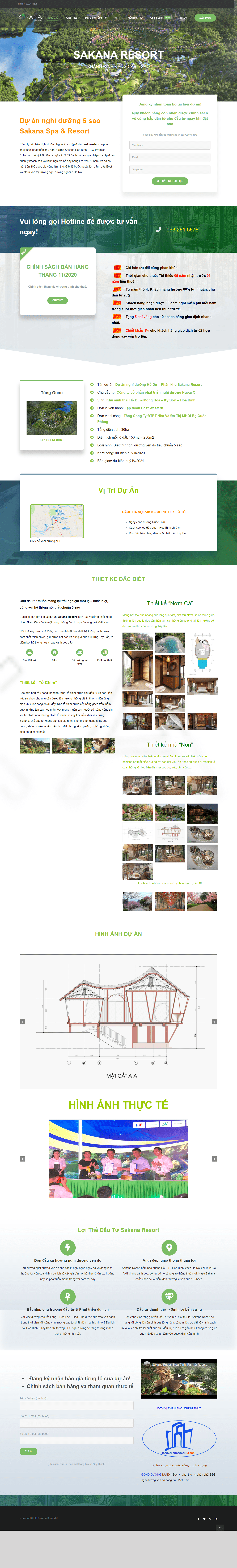 Thiết kế Web nghỉ dưỡng resort sakana-resort.vn