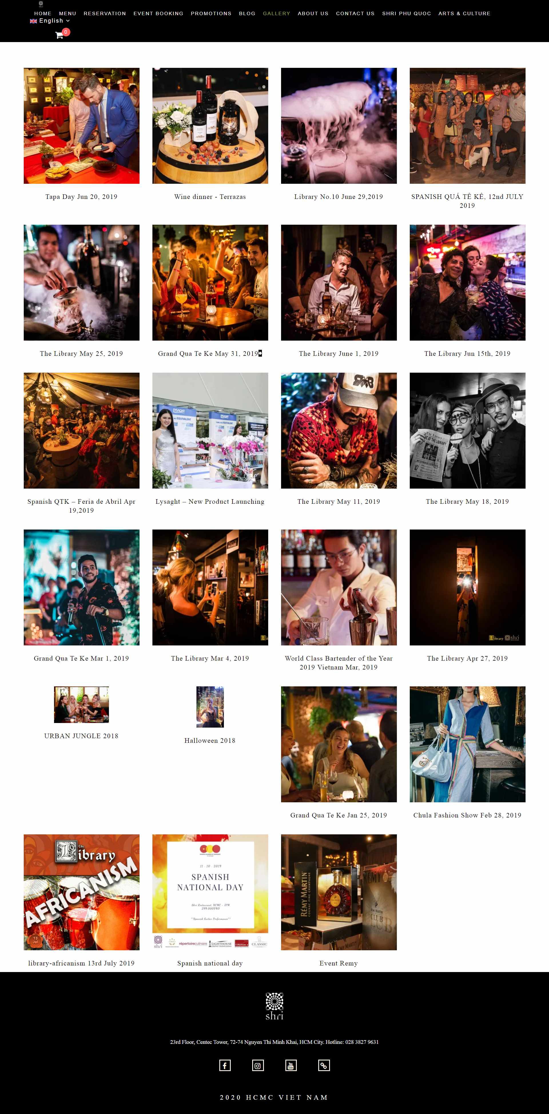 Thiết kế Web quán bar shri.vn