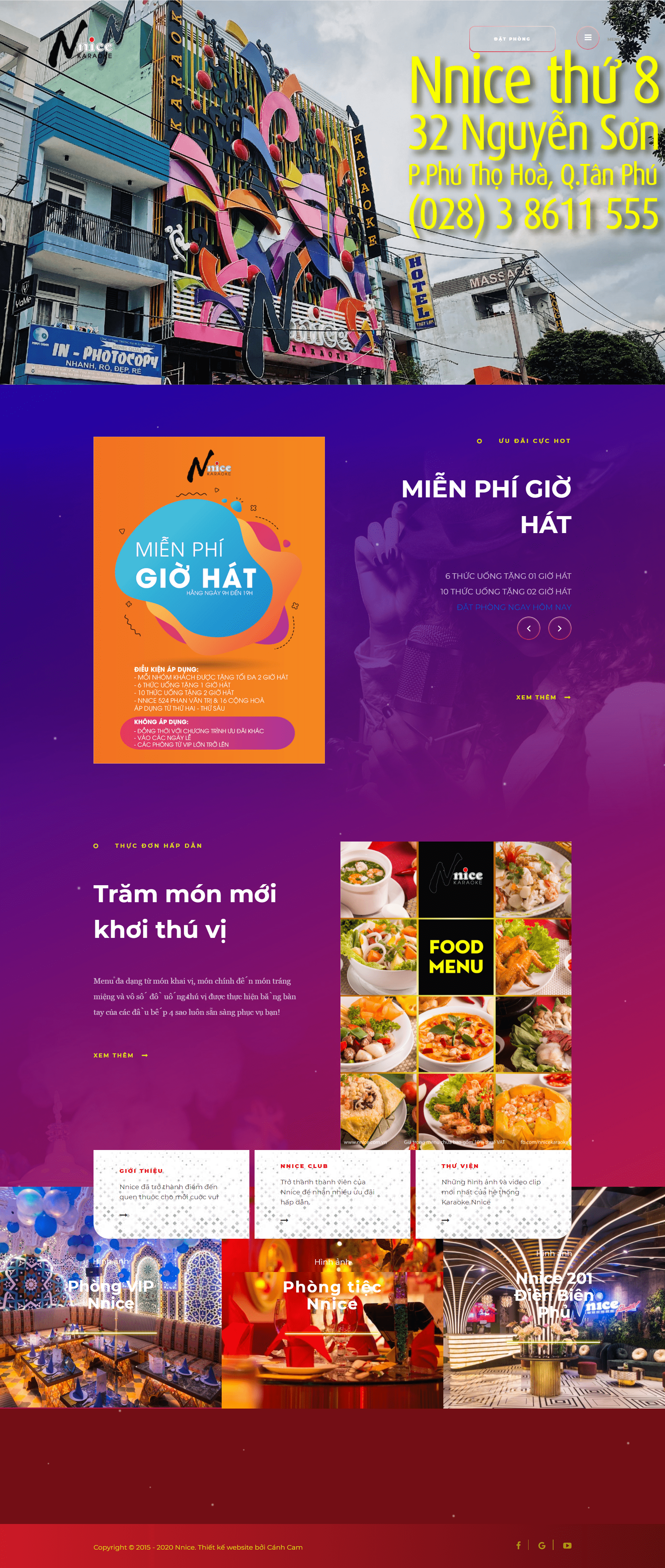 Thiết kế Web quán karaoke nnice.com.vn