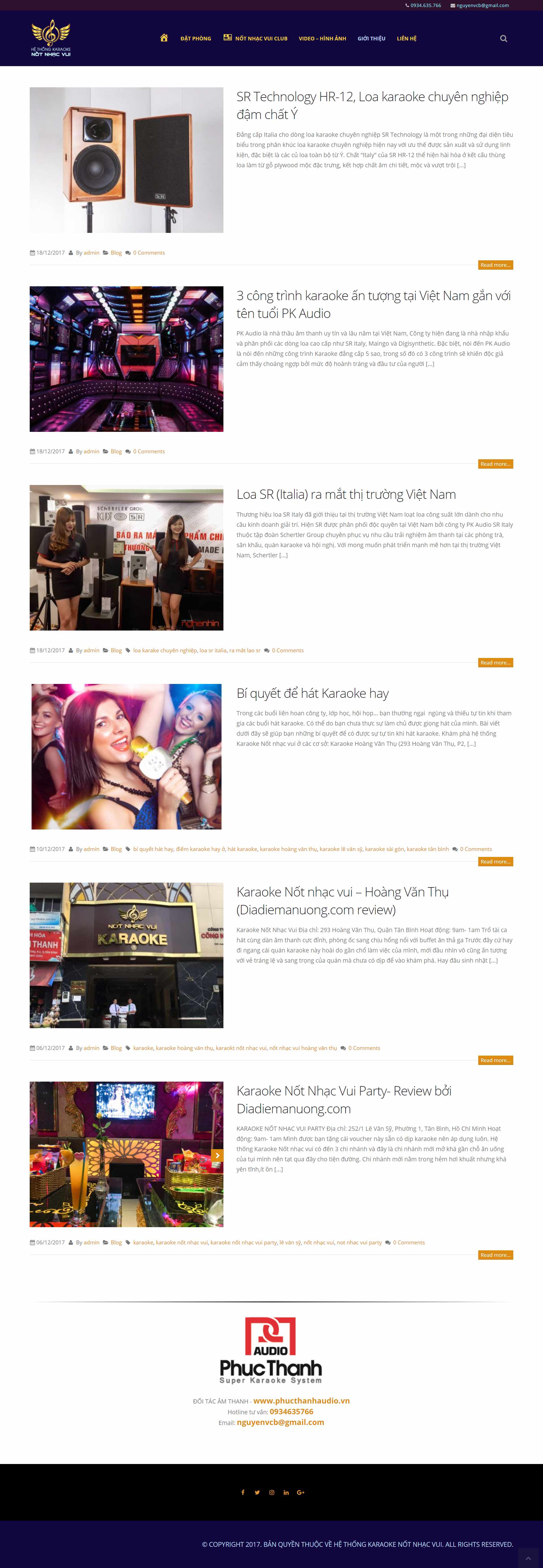 Thiết kế Web quán karaoke karaokenotnhacvui.com.vn