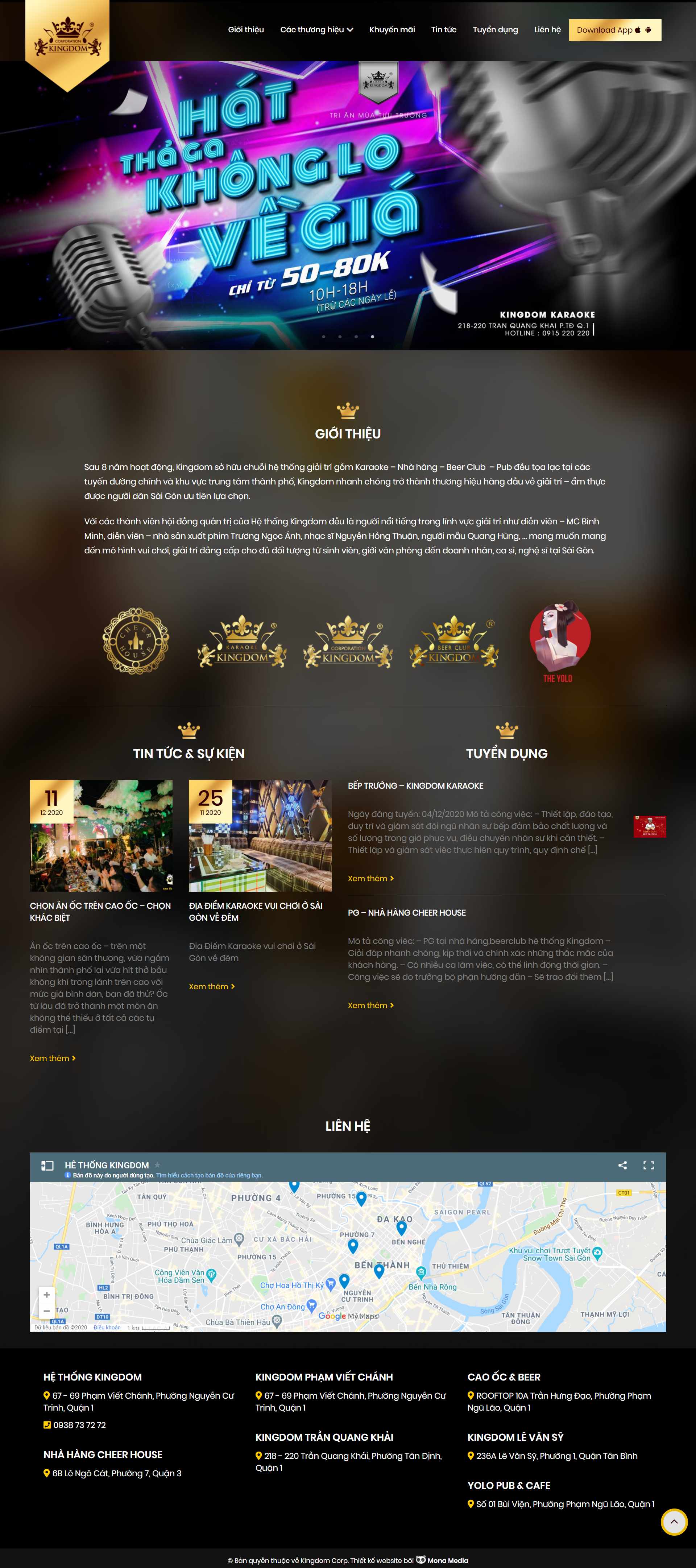 Thiết kế Web quán karaoke kingdomcorporation.vn