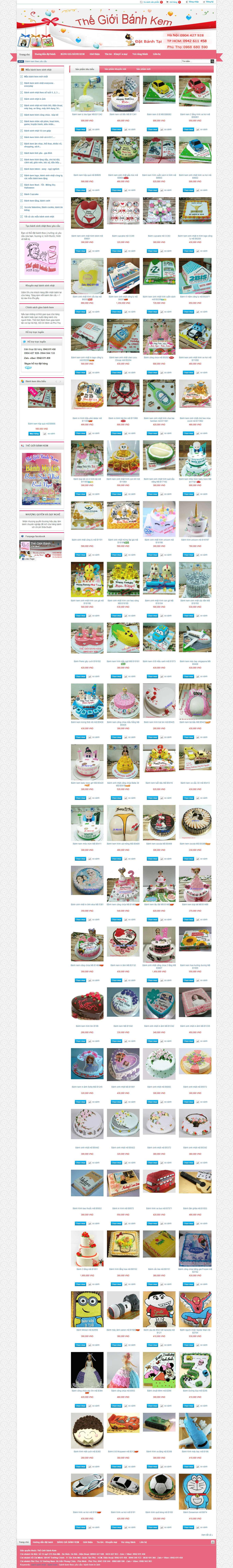 Thiết kế Web bánh sinh nhật thegioibanhkem.com.vn