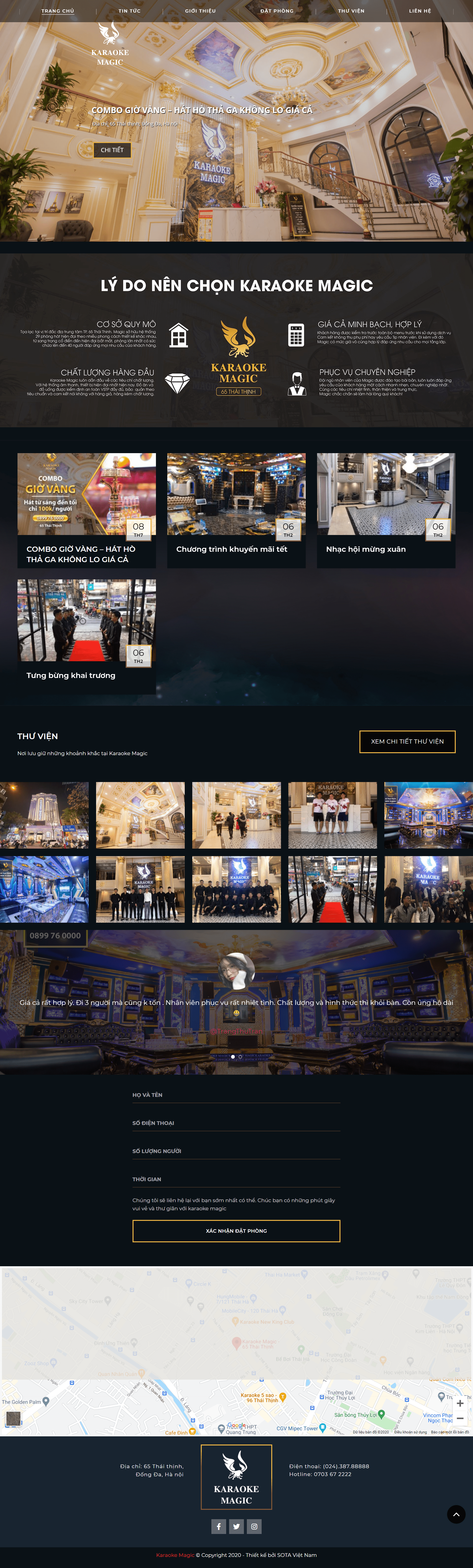 Thiết kế Web quán karaoke karaokemagic.com.vn