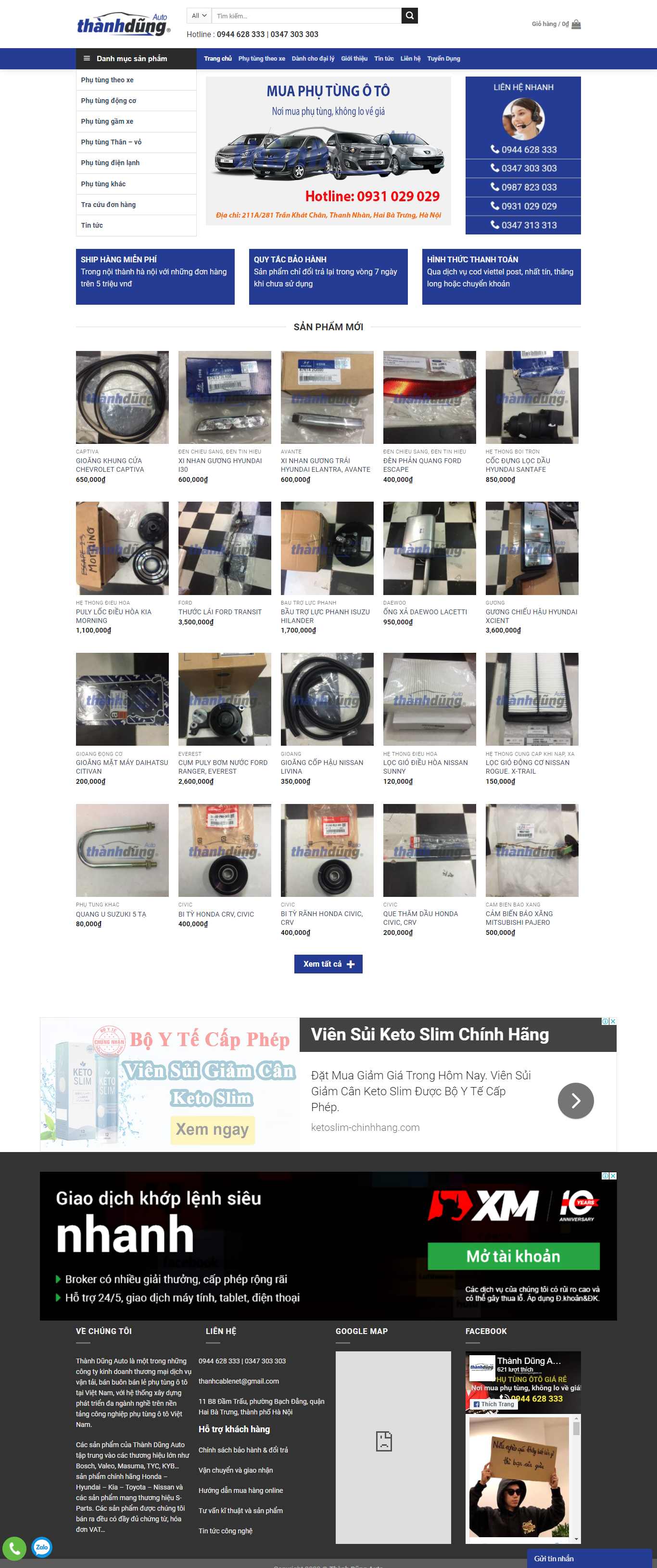 Thiết kế Web phụ tùng ô tô muaphutungoto.vn