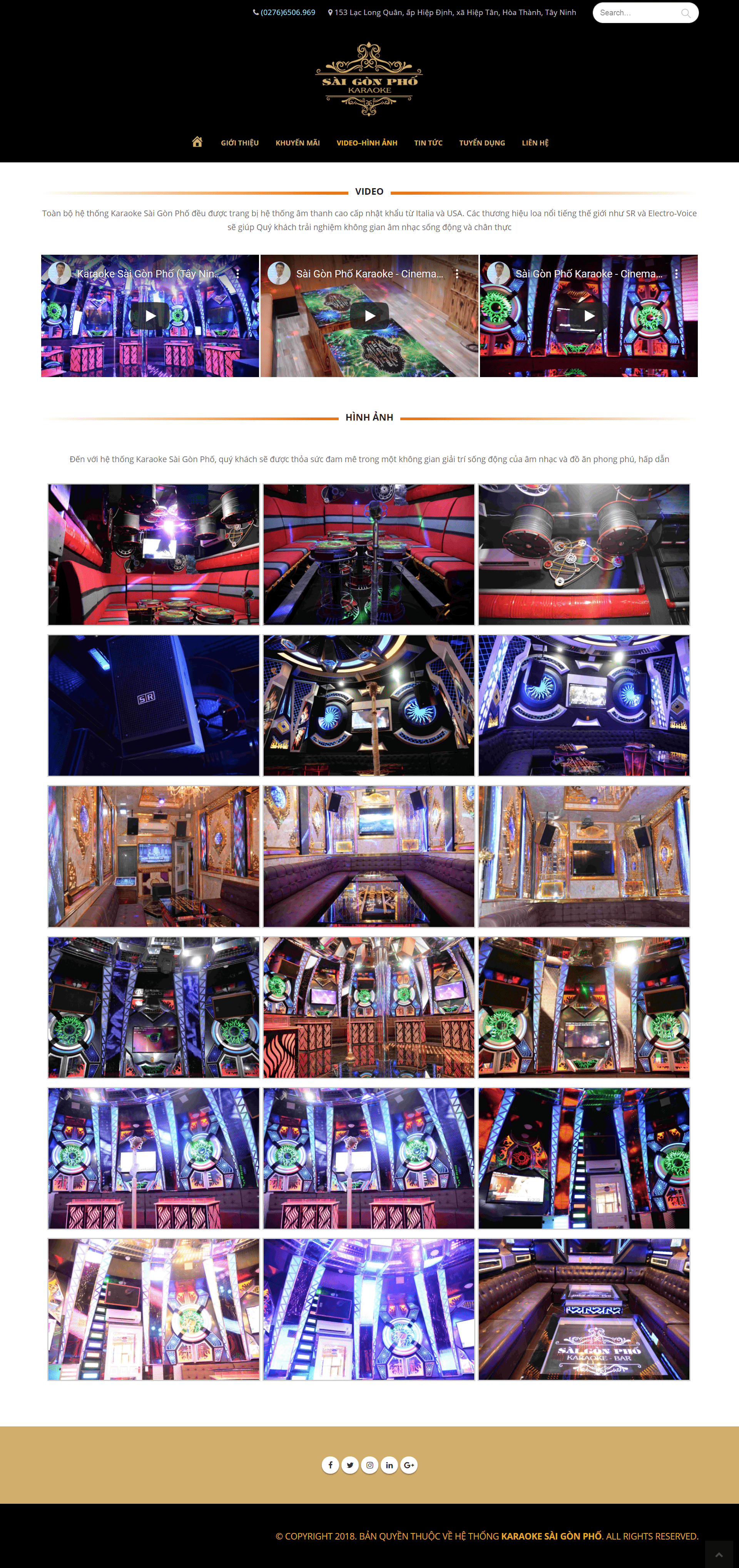 Thiết kế Web quán karaoke karaokesaigonpho.com