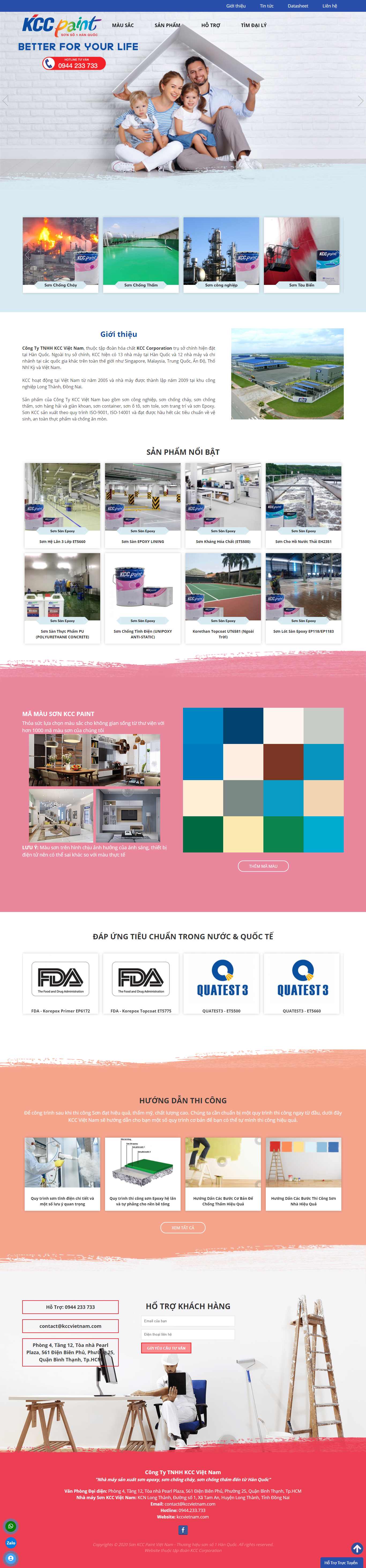 Thiết kế Web bán sơn kccvietnam.com