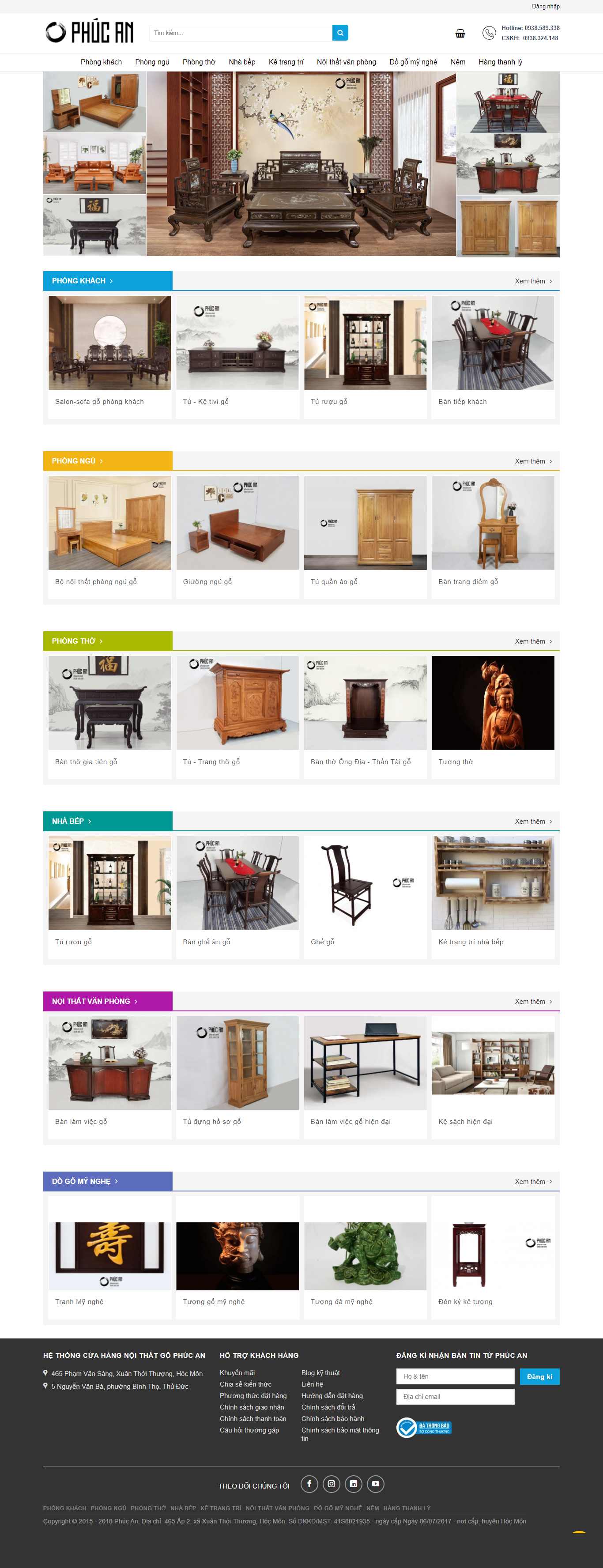 Thiết kế Web Đồ gỗ nội thất phucan.com