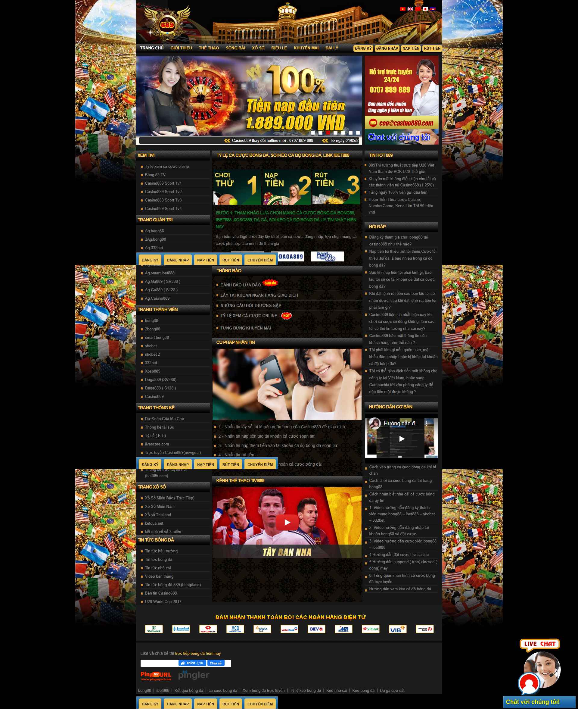 Thiết kế Web nghệ sĩ ca sĩ ibet889.com