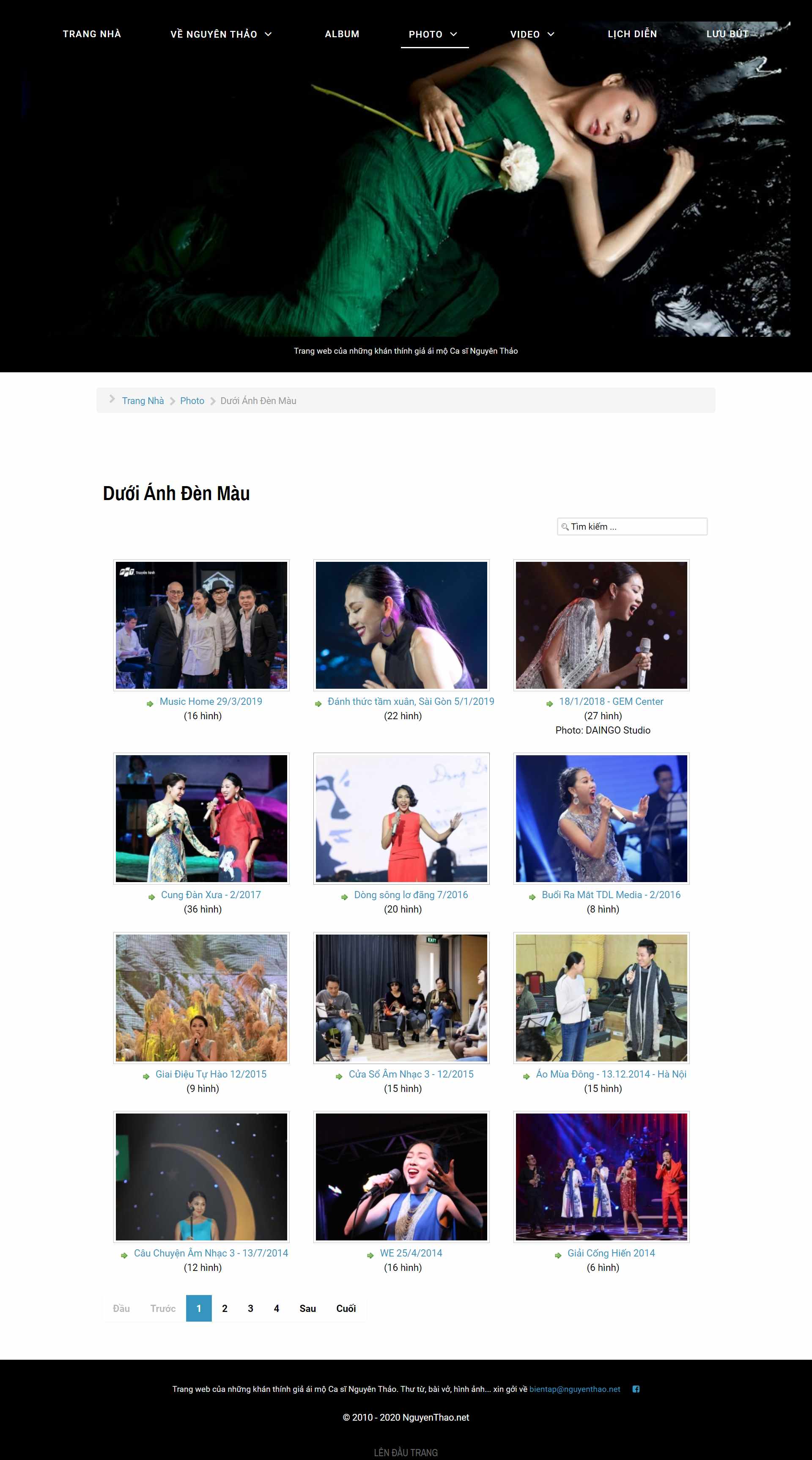 Thiết kế Web nghệ sĩ ca sĩ nguyenthao.net