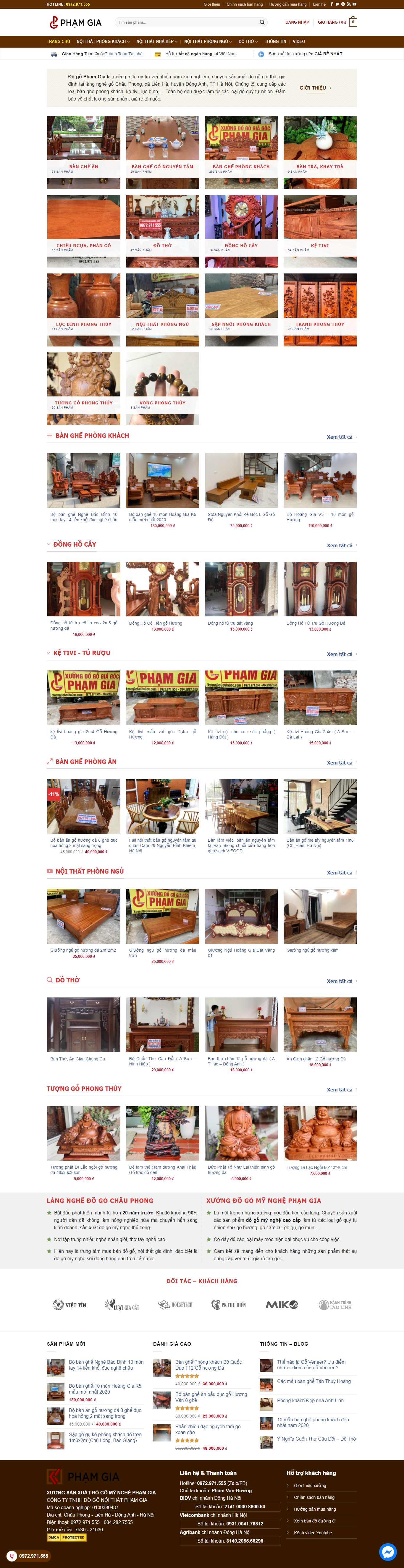 Thiết kế Web Đồ gỗ nội thất xuongdogogiagoc.com