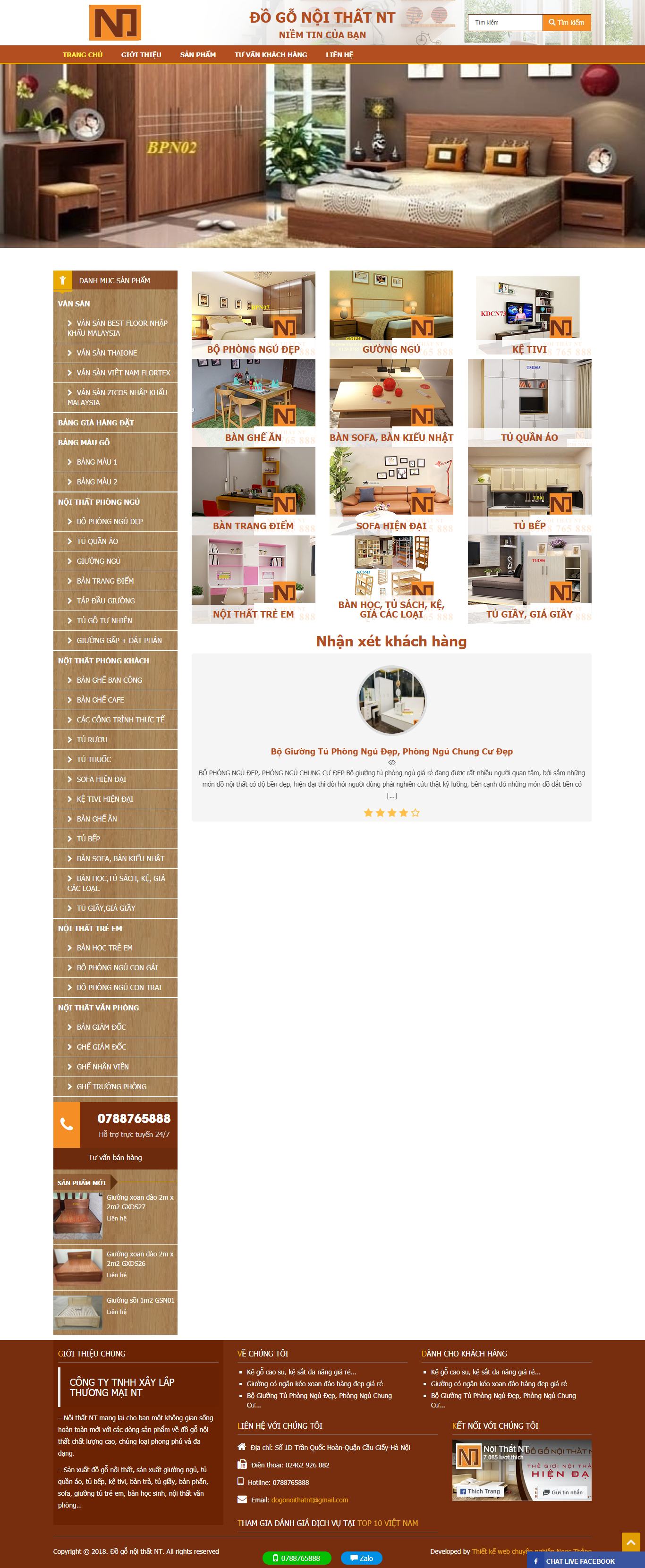 Thiết kế Web Đồ gỗ nội thất dogonoithatdep.com.vn