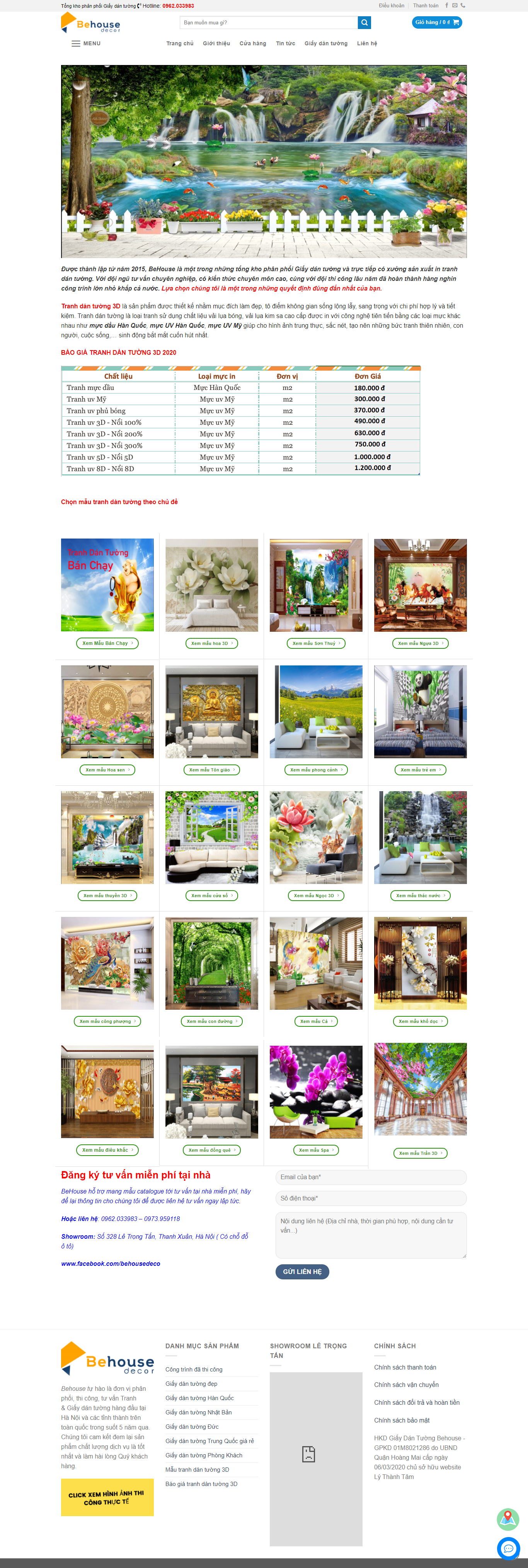 Thiết kế Web tranh dán tường behouse.com.vn