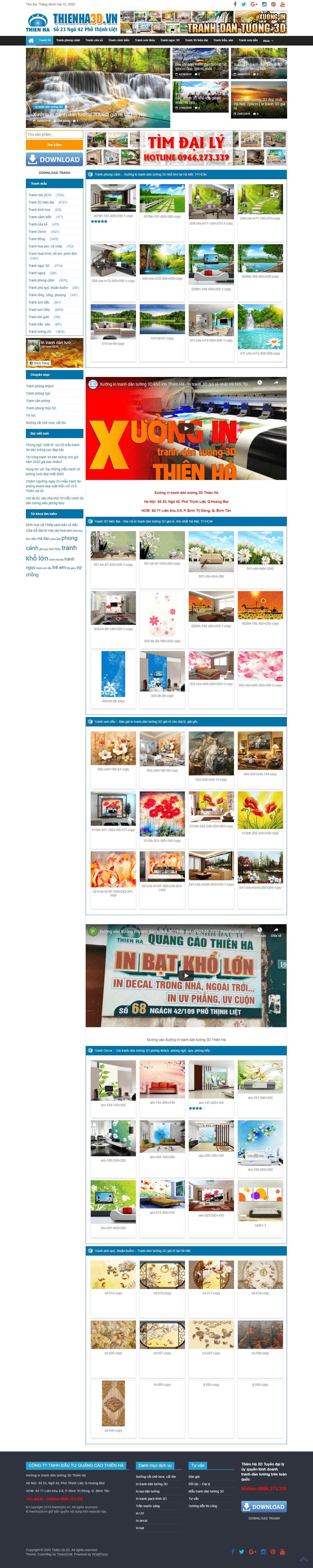 Thiết kế Web tranh dán tường thienha3d.vn