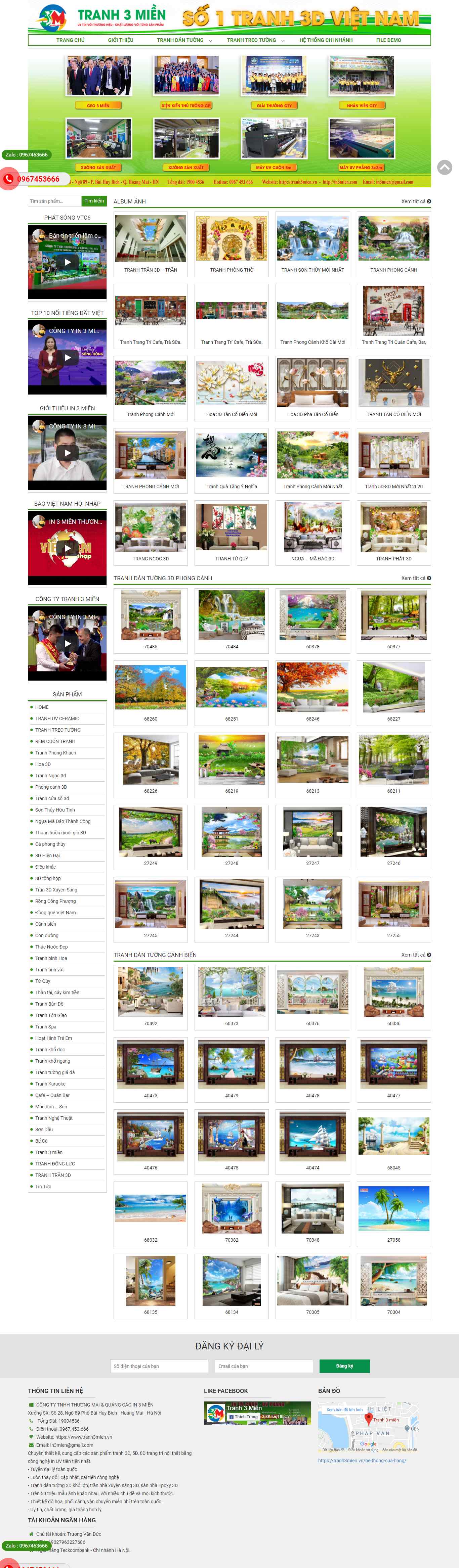 Thiết kế Web tranh dán tường tranh3mien.vn