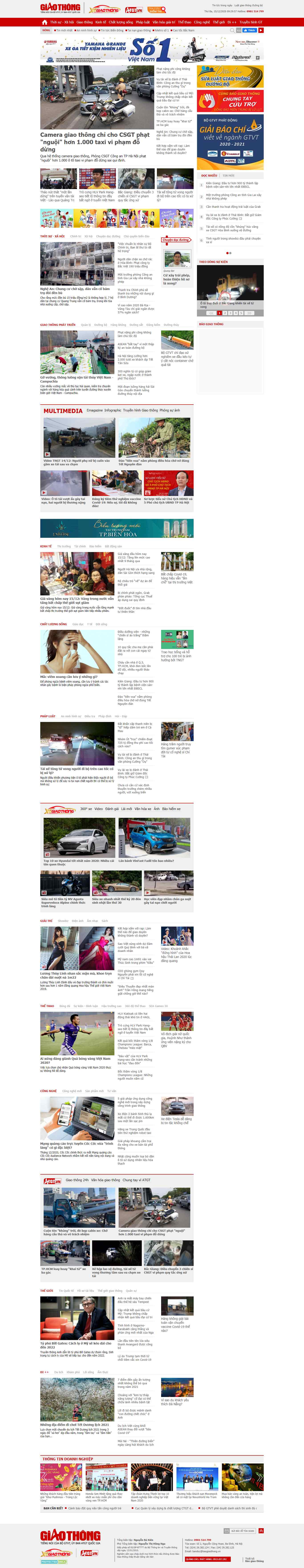 Thiết kế Web giao thông vận tải baogiaothong.vn