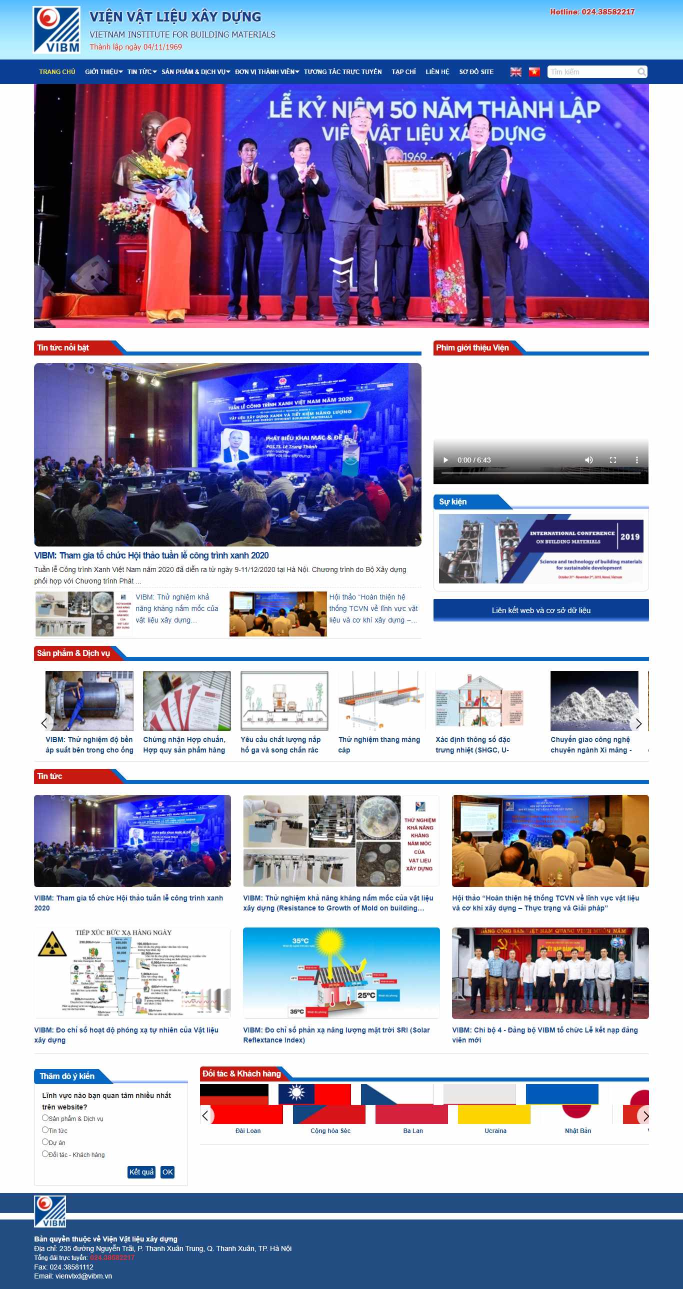 Thiết kế Web vật liệu xây dựng vibm.vn