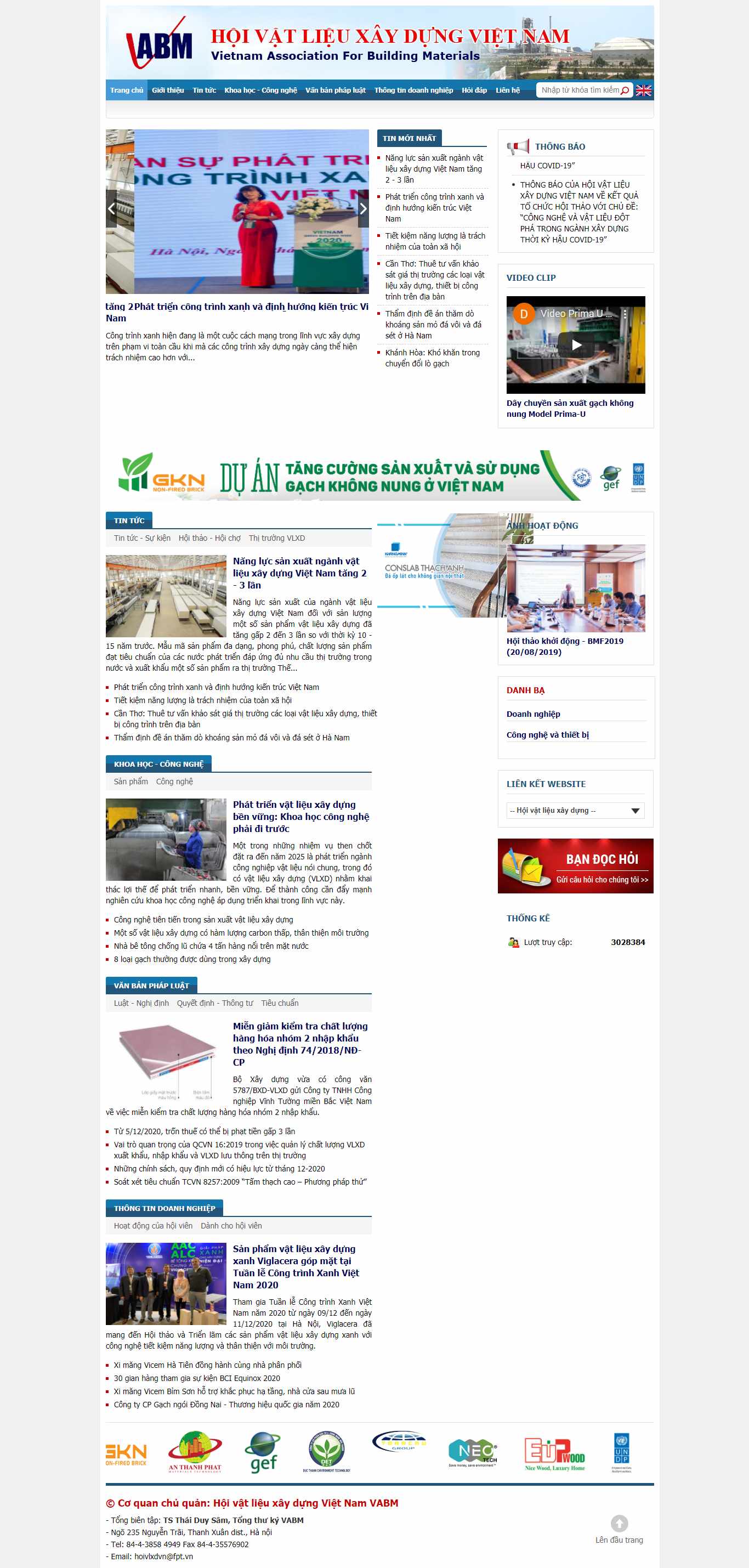 Thiết kế Web vật liệu xây dựng hoivlxdvn.org.vn