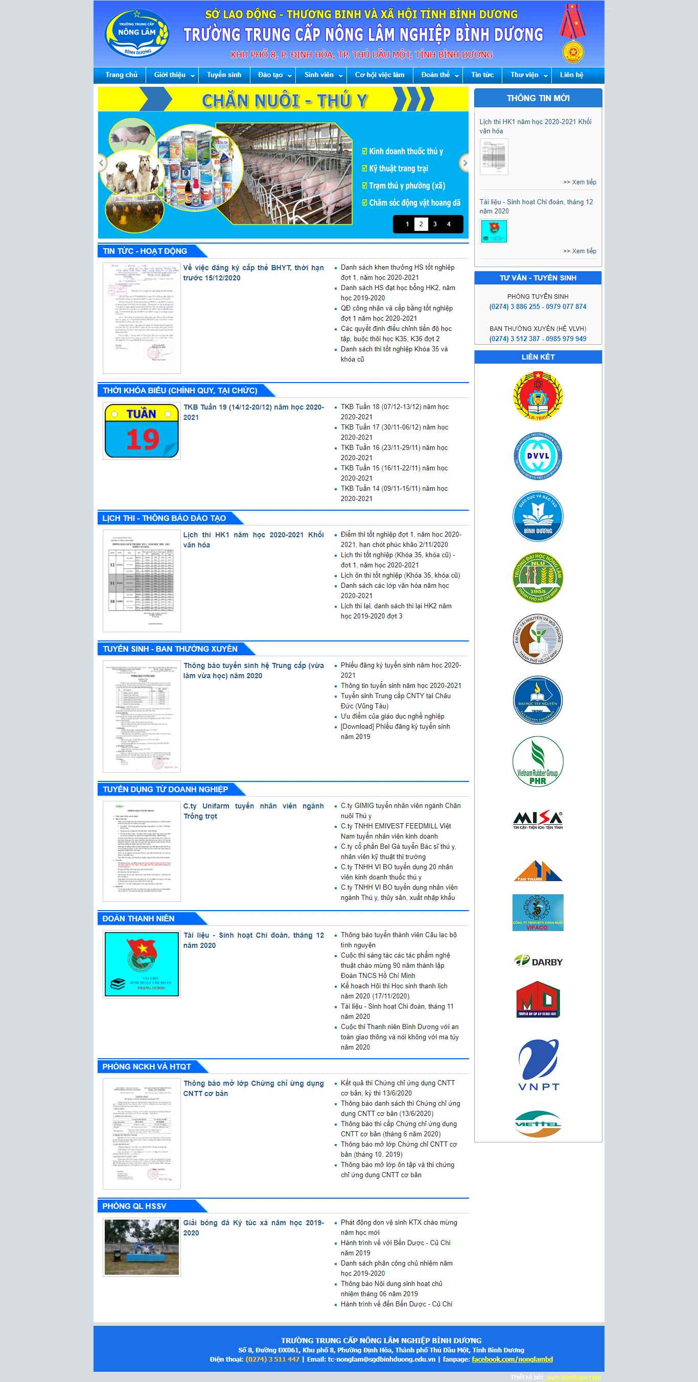 Thiết kế Web nông lâm nghiệp nonglambd.edu.vn