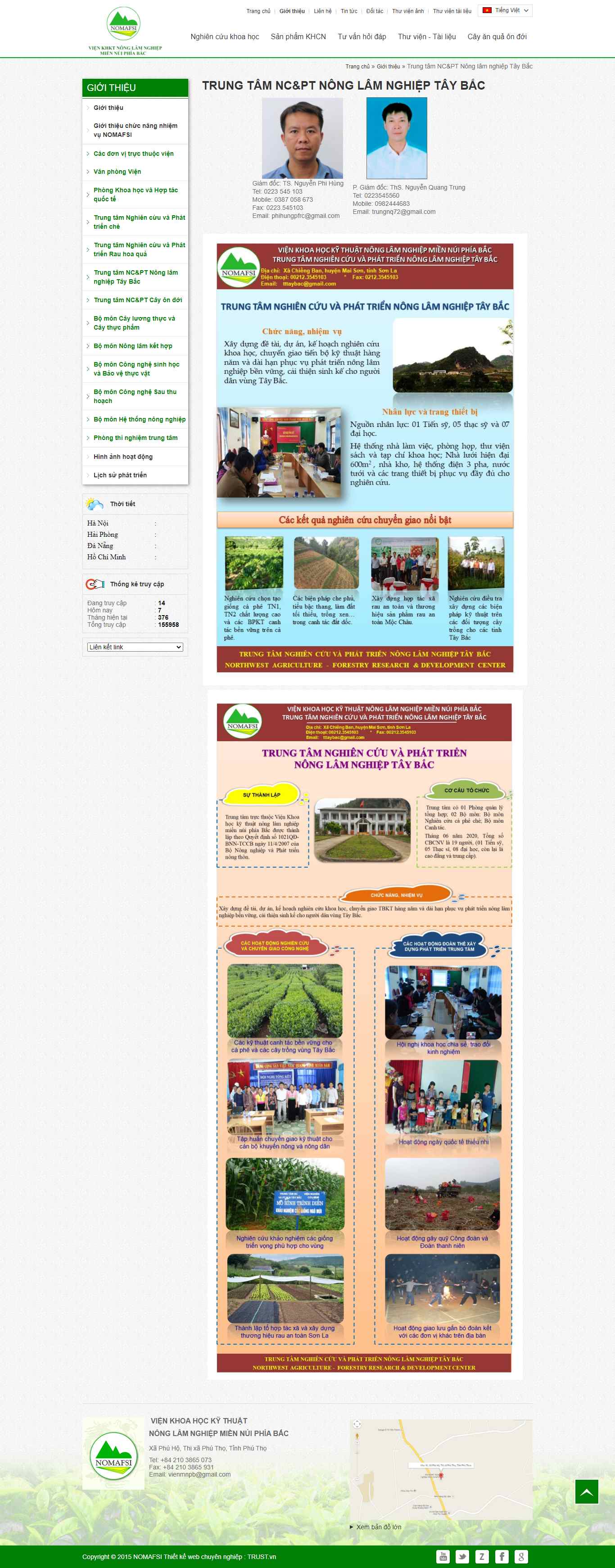 Thiết kế Web nông lâm nghiệp nomafsi.com.vn