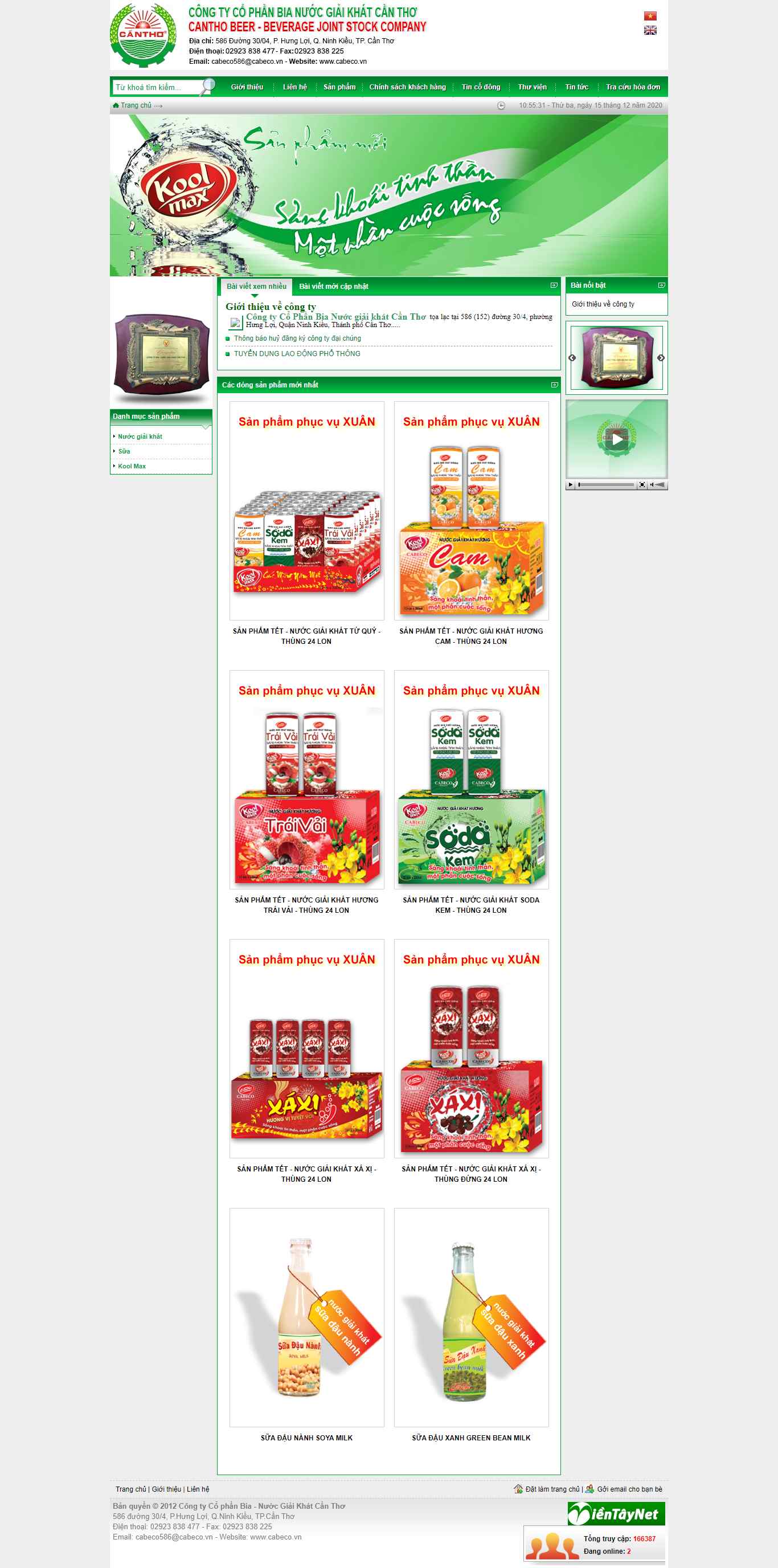 Thiết kế Web bianước giải khát cabeco.vn