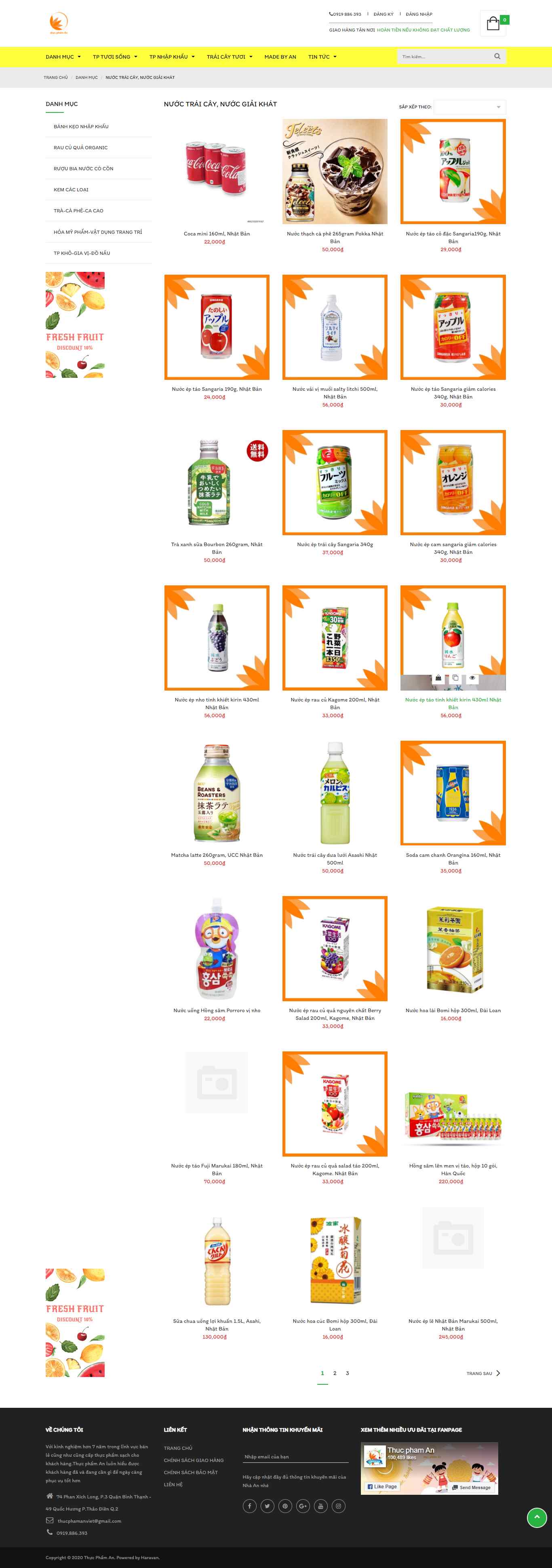 Thiết kế Web bianước giải khát thucphaman.vn