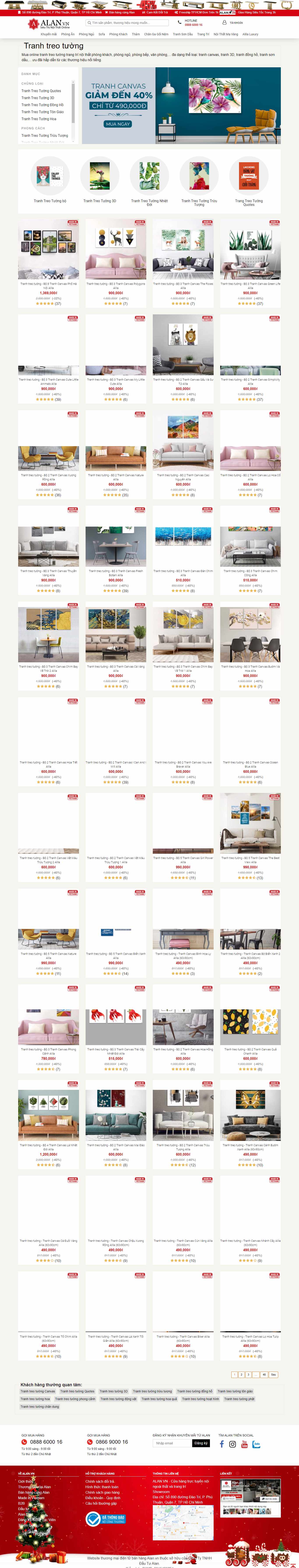 Thiết kế Web bán tranh Ảnh alan.vn