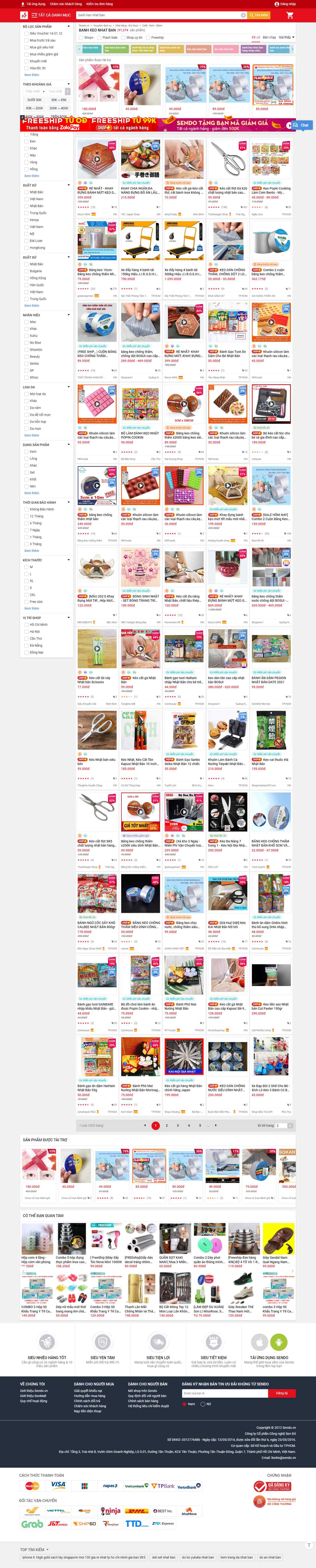 Thiết kế Web bán bánh kẹo sendo.vn