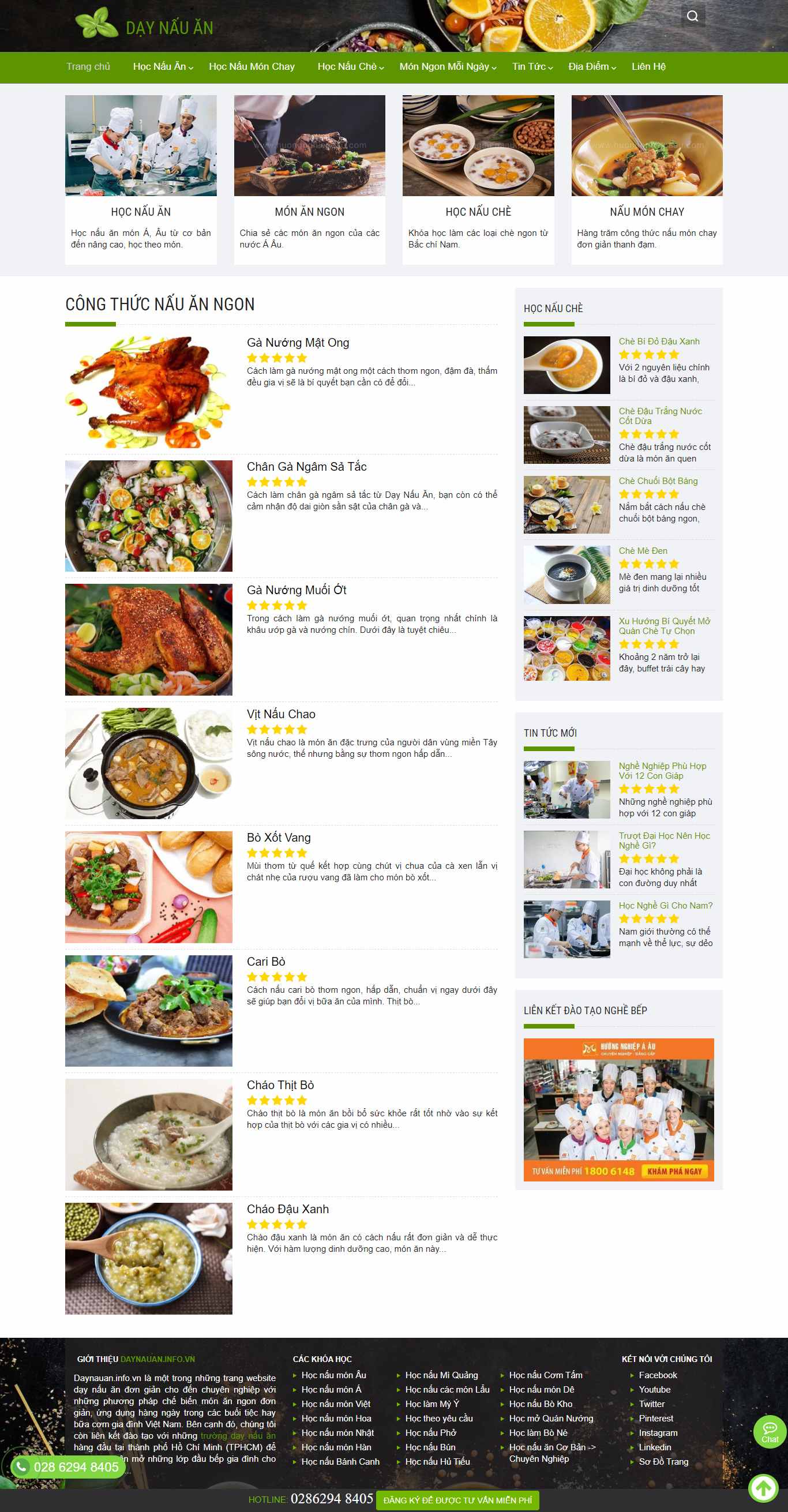 Thiết kế Web dạy nấu Ăn daynauan.info.vn