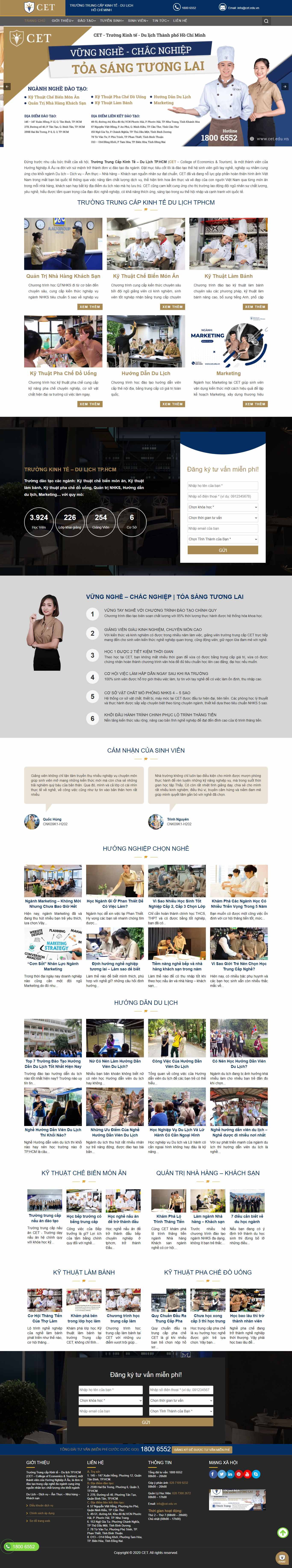 Thiết kế Web dạy nấu Ăn cet.edu.vn