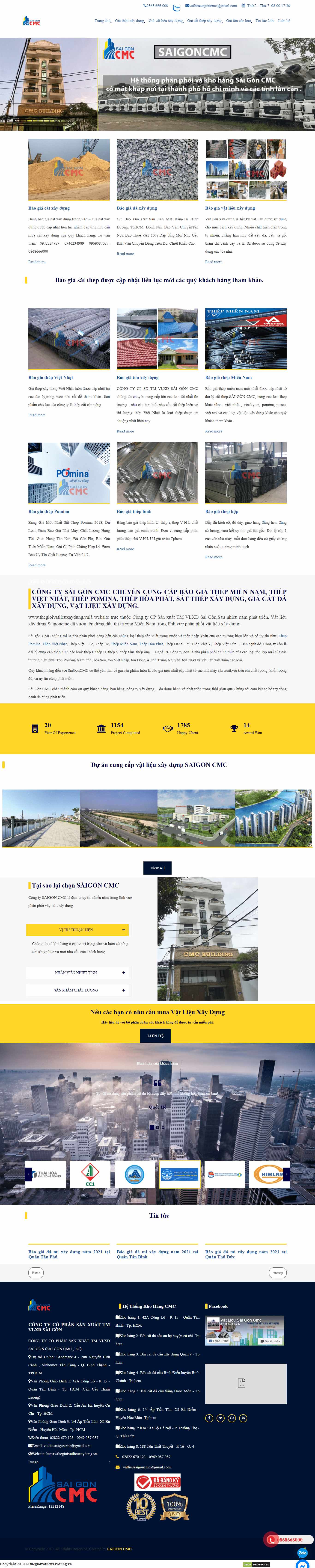 Thiết kế Web vật liệu xây dựng thegioivatlieuxaydung.vn