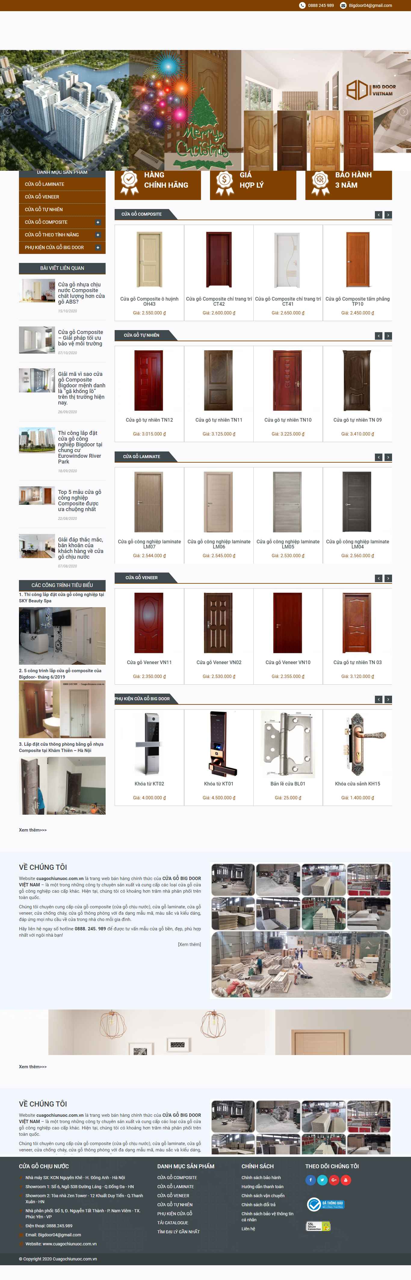 Thiết kế Web bán cửa cuagochiunuoc.com.vn