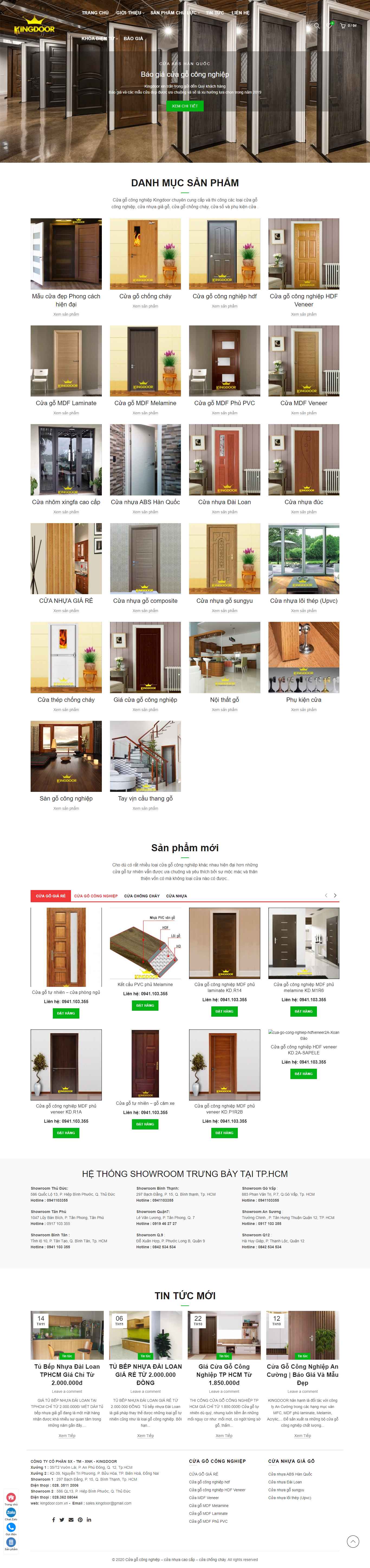 Thiết kế Web bán cửa cuagogiare.com.vn