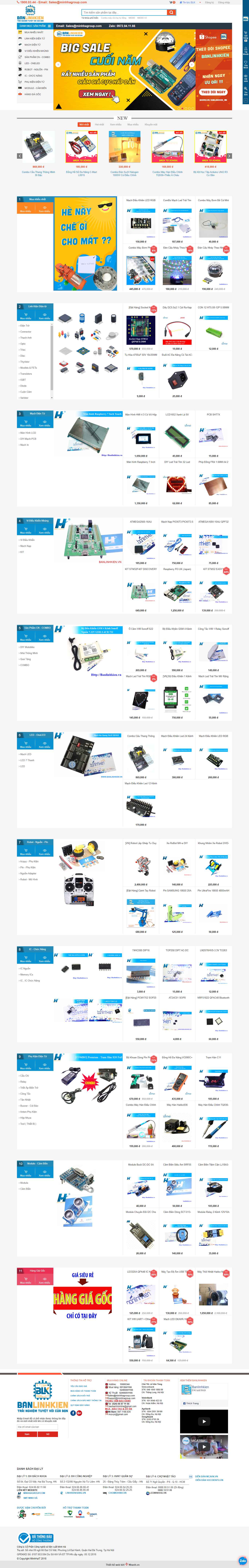 Thiết kế Web linh kiện điện tử banlinhkien.com
