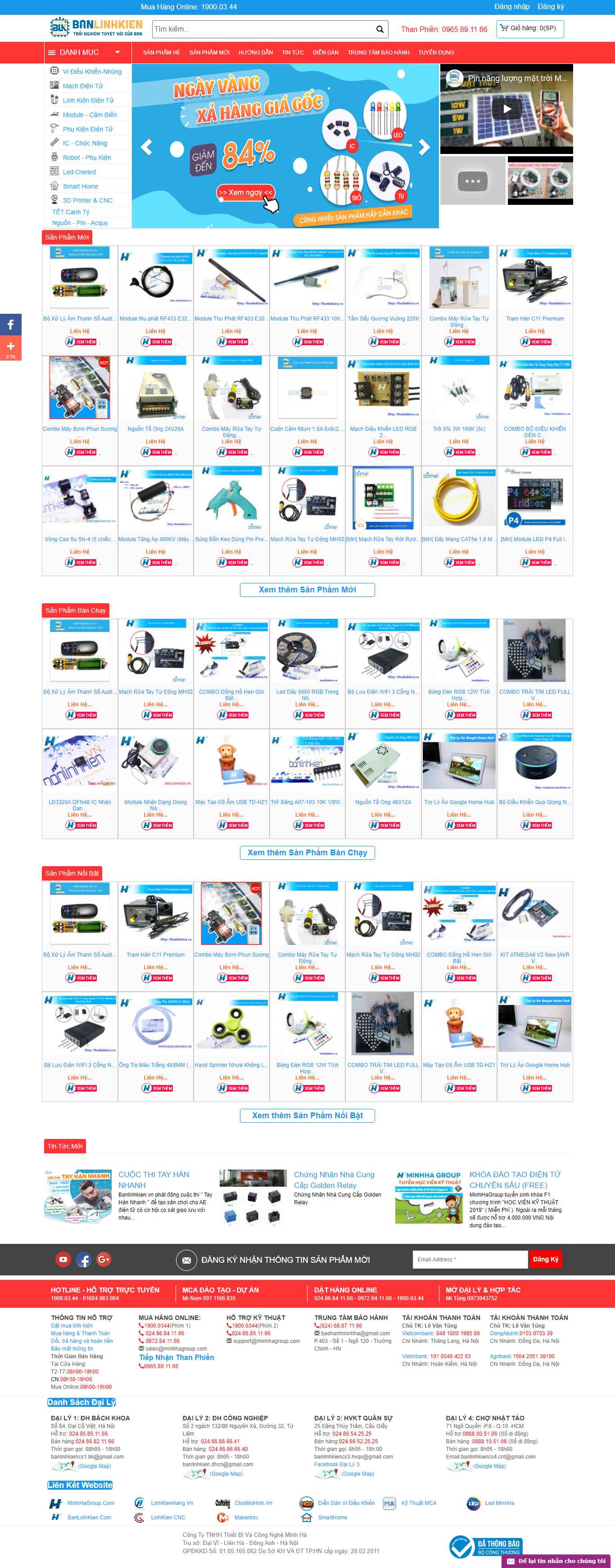 Thiết kế Web linh kiện điện tử banlinhkien.vn