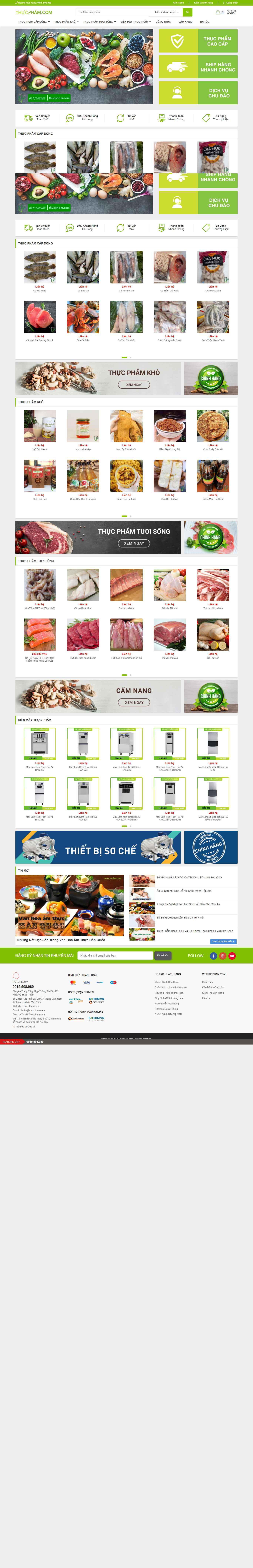 Thiết kế Web thực phẩm thucpham.com