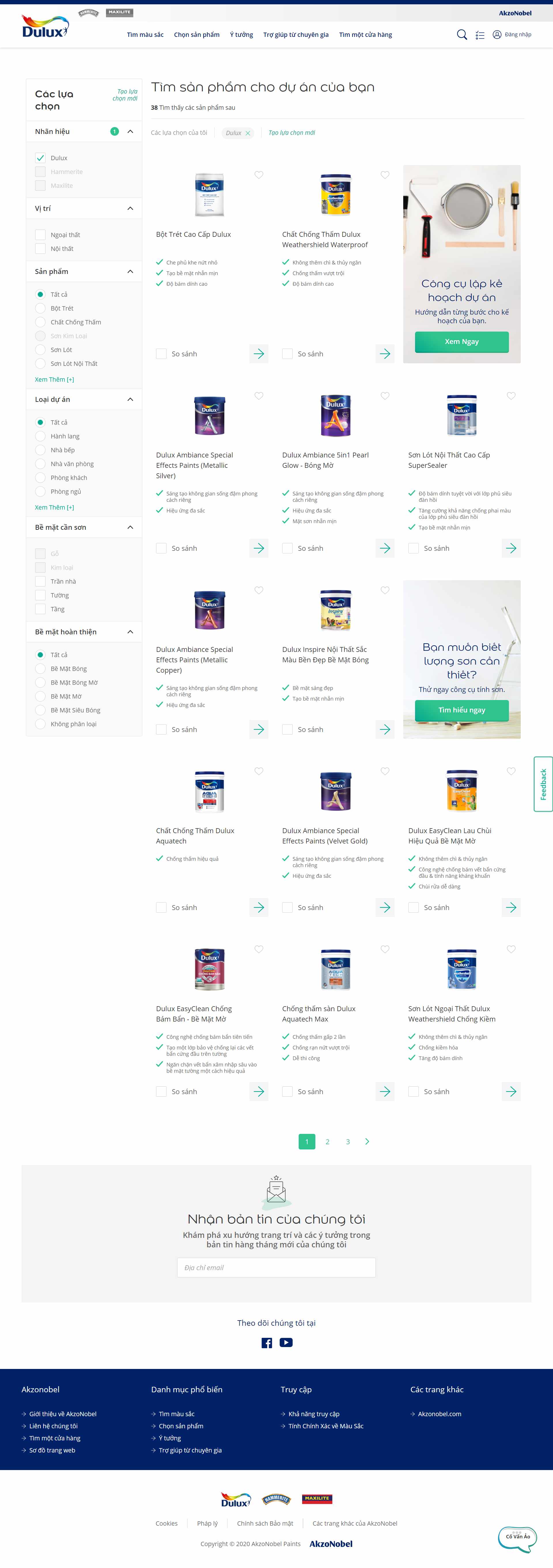 Thiết kế Web các loại sơn nội thất dulux.vn