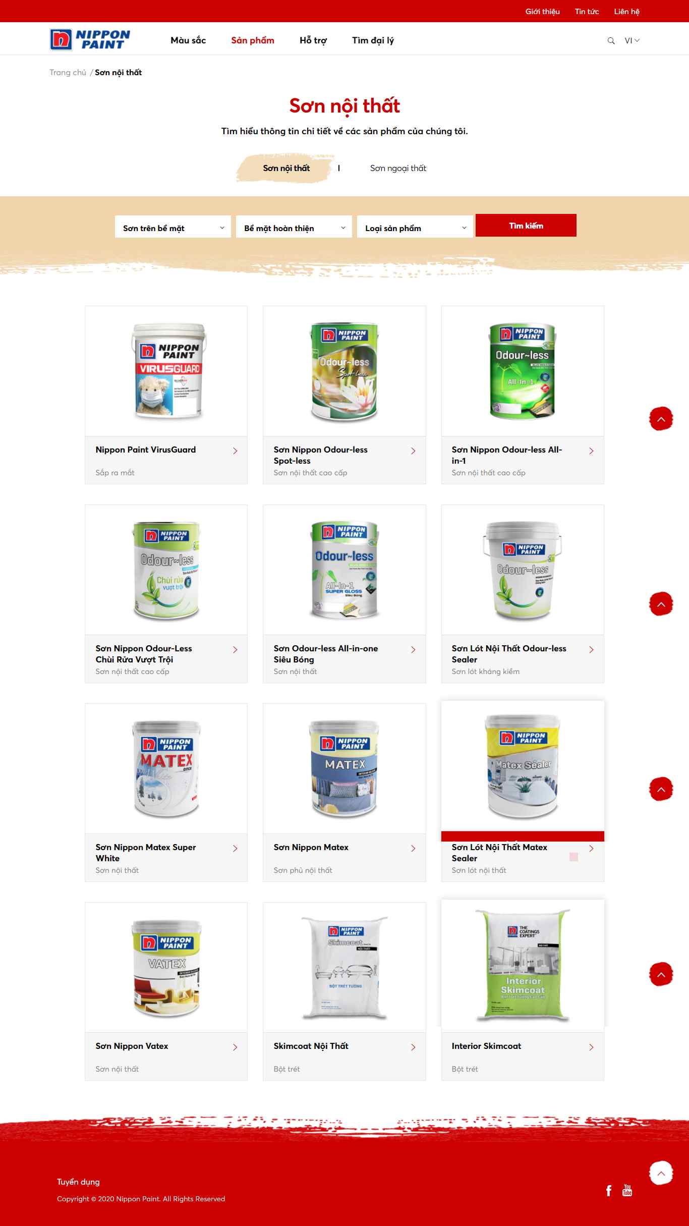 Thiết kế Web các loại sơn nội thất nipponpaint.com.vn