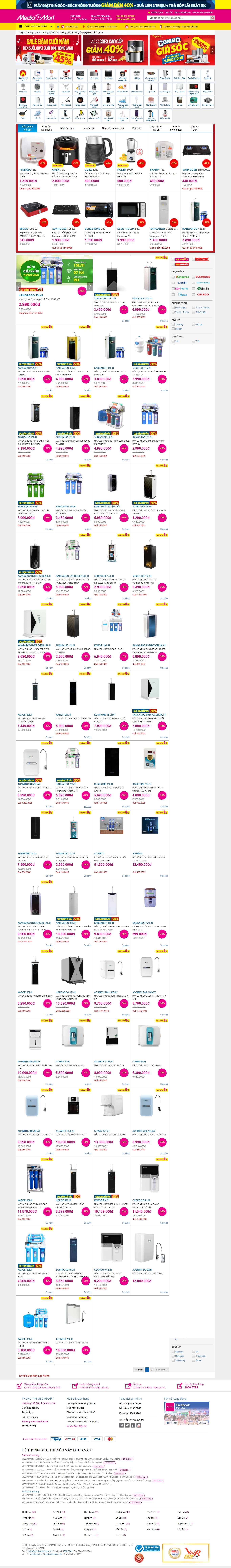 Thiết kế Web máy lọc nước ro mediamart.vn