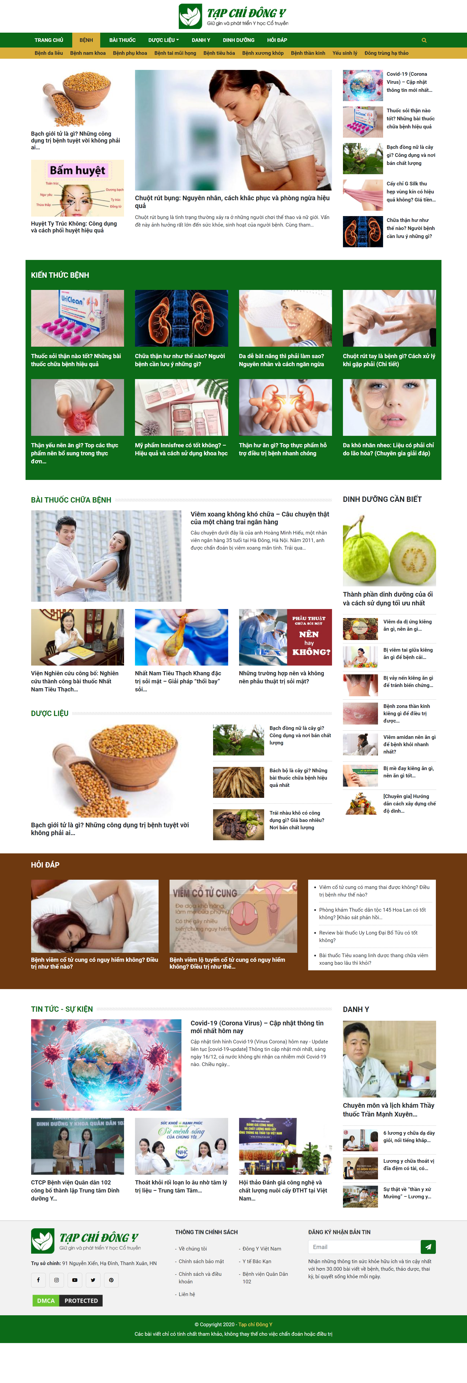 Thiết kế Web đông y tapchidongy.org