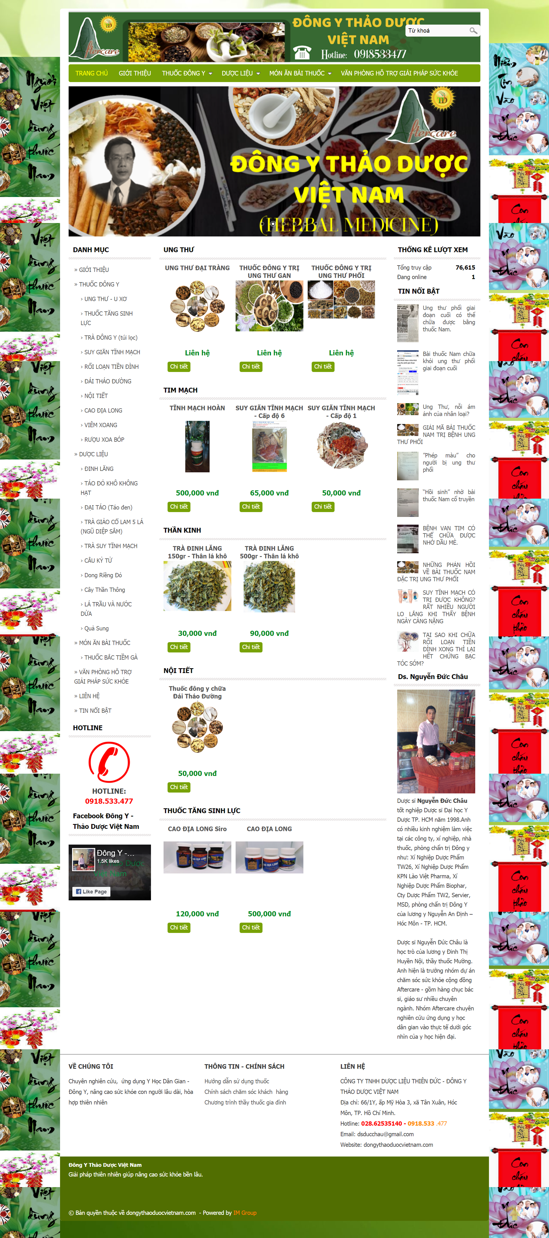 Thiết kế Web đông y dongythaoduocvietnam.com