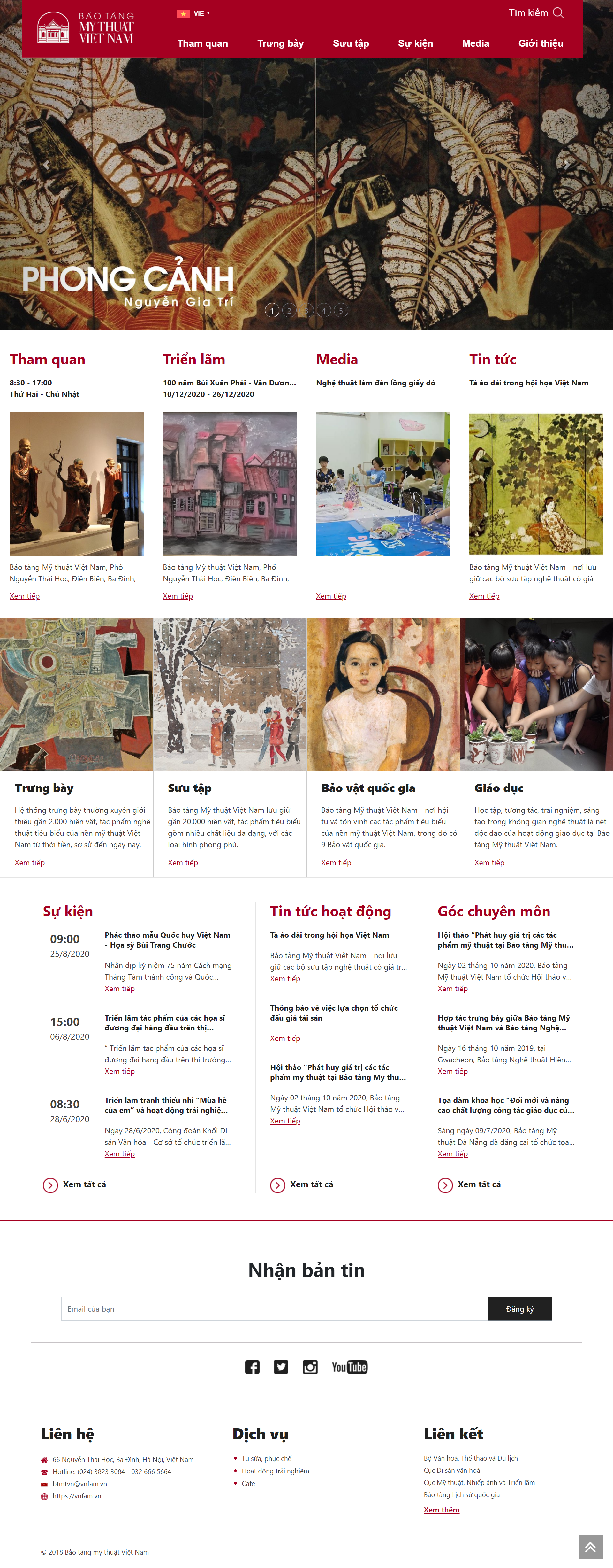 Thiết kế Web nghệ thuật mỹ thuật vnfam.vn